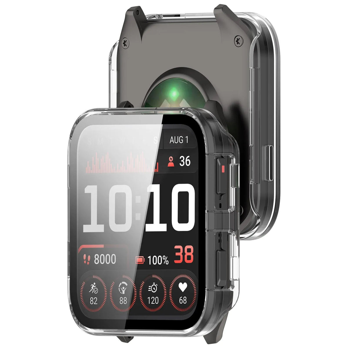Coque avec verre trempé Garmin Venu X1 (transparent)