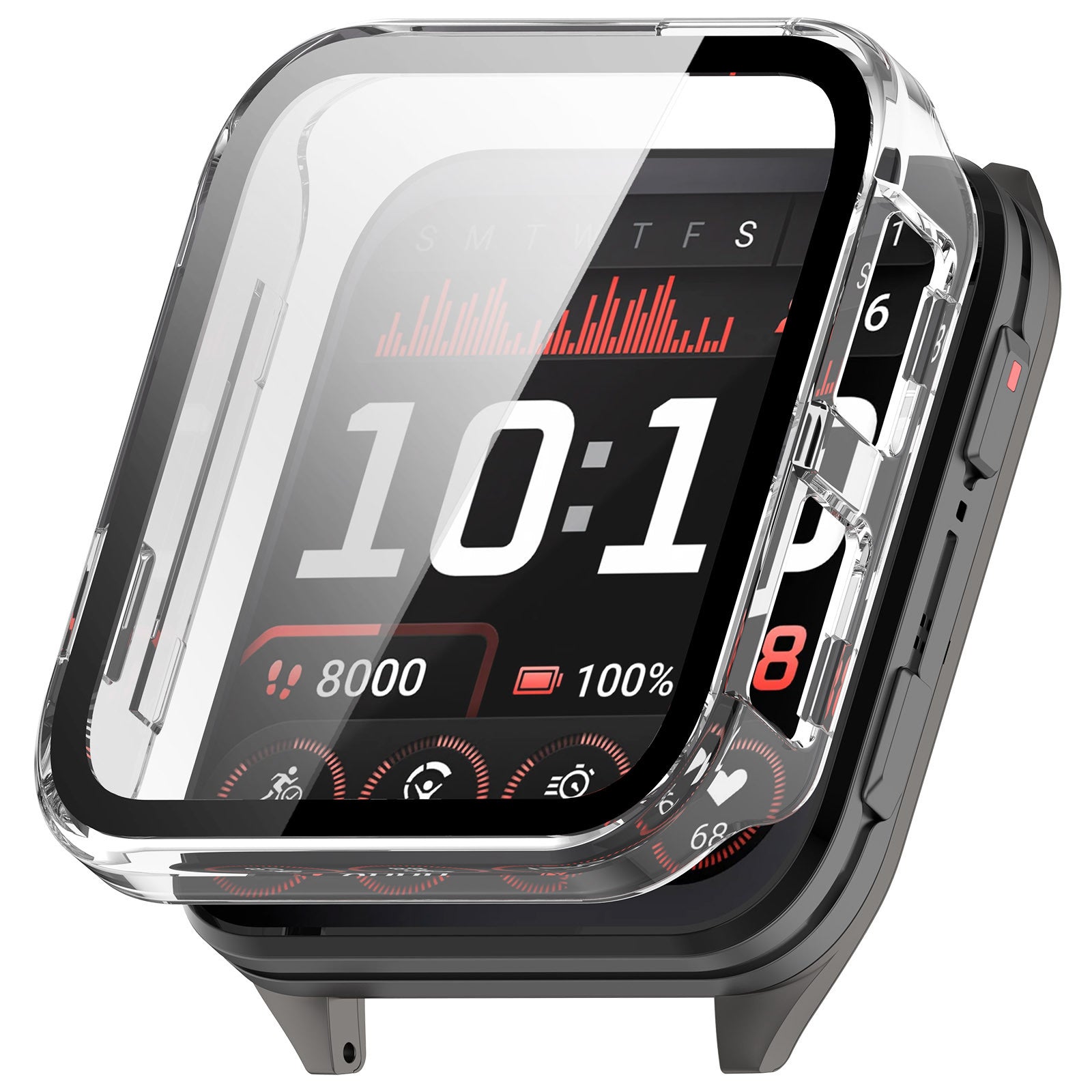 Coque avec verre trempé Garmin Venu X1 (transparent)