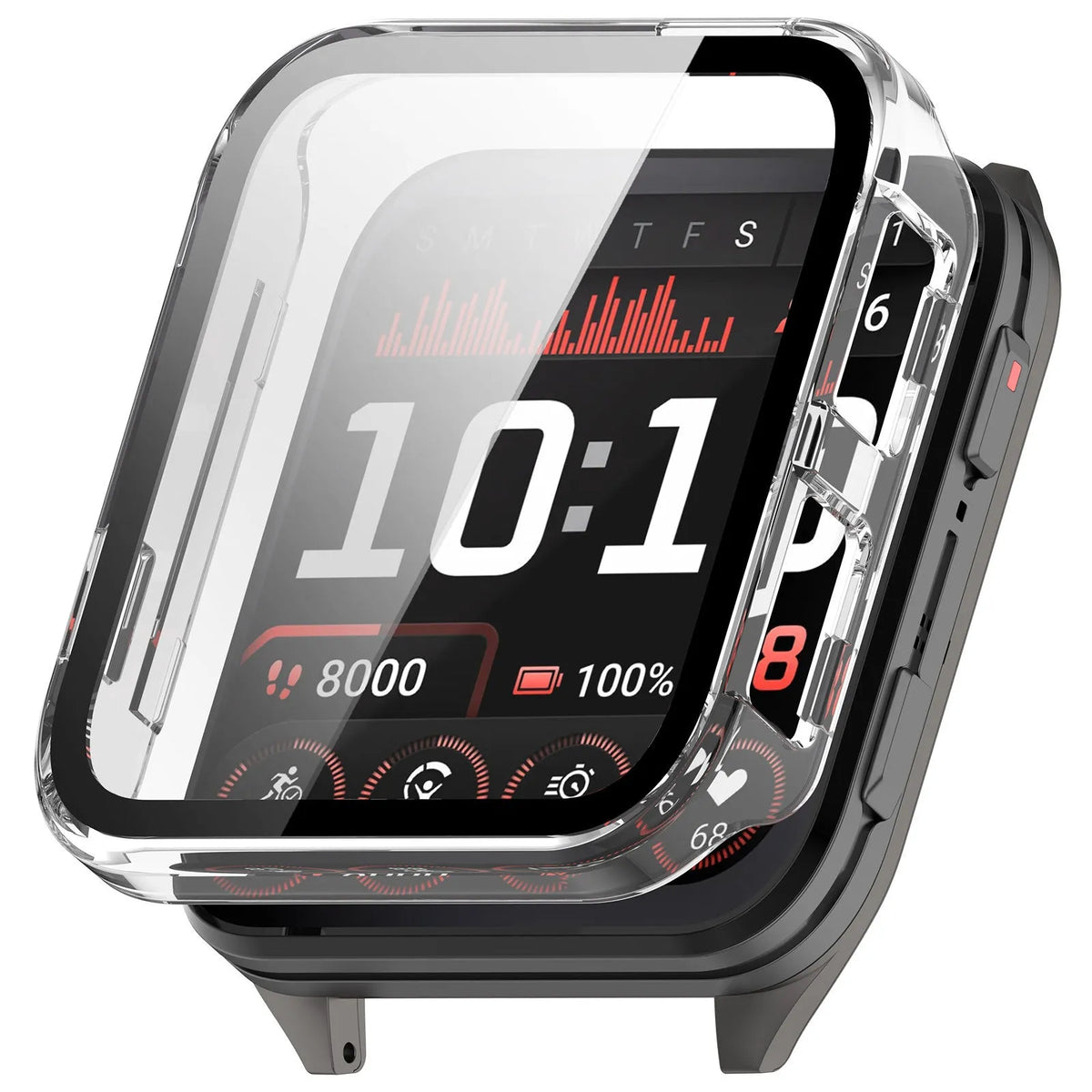 Coque avec verre trempé Garmin Venu X1 (transparent)
