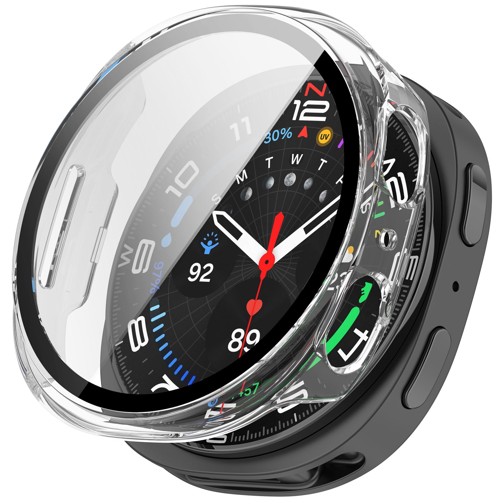 Coque rigide avec verre Samsung Galaxy Watch 8 / 9 - 44mm (transparent)