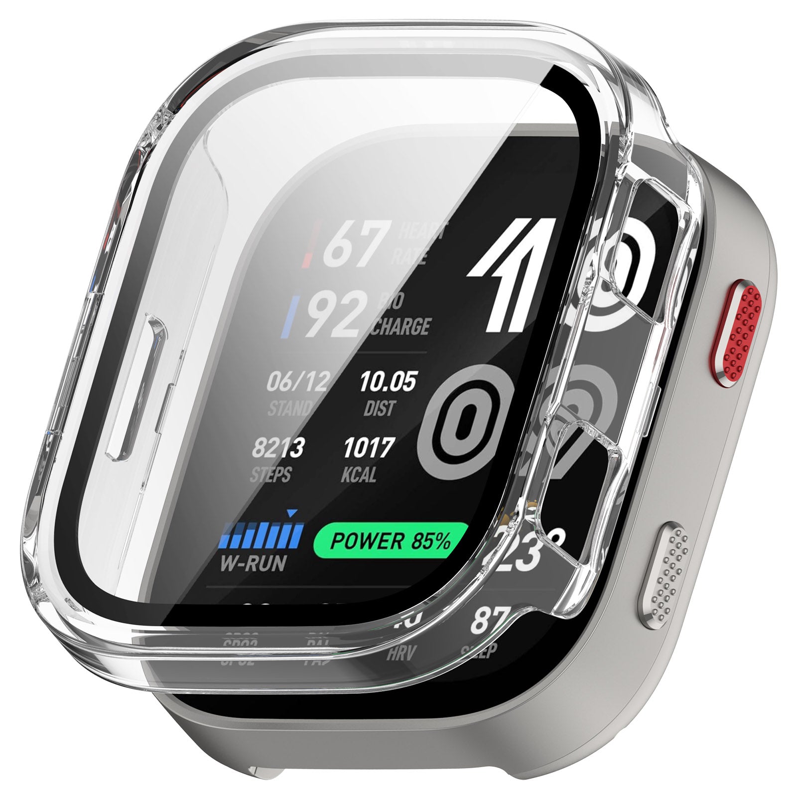 Coque rigide avec verre Amazfit Bip Max (transparent)