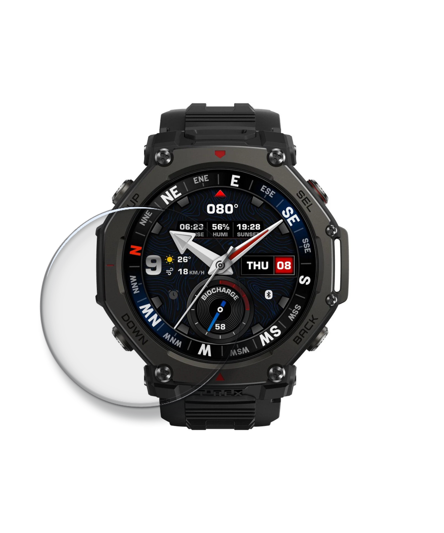 Protecteur d'écran Amazfit T-Rex 3 Pro - 48mm (verre)