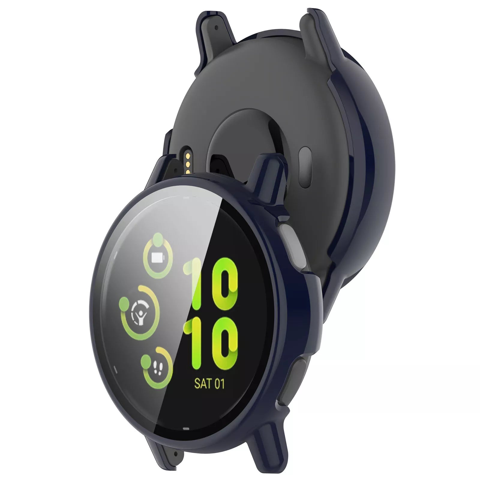 Coque rigide avec verre Garmin Vivoactive 5 (bleu foncé)