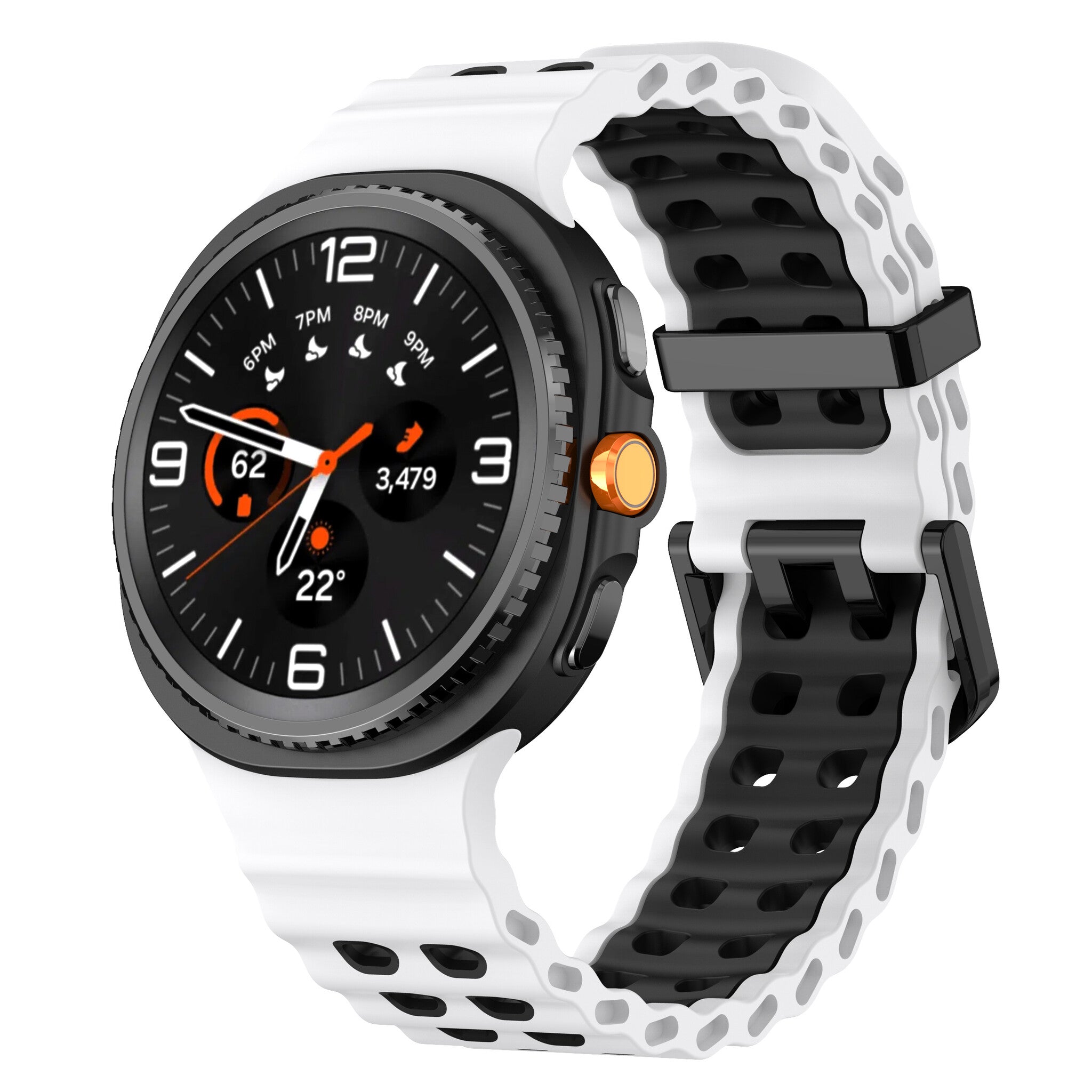 Bracelet Ocean Samsung Galaxy Watch 9 - 44mm (blanc/noir)