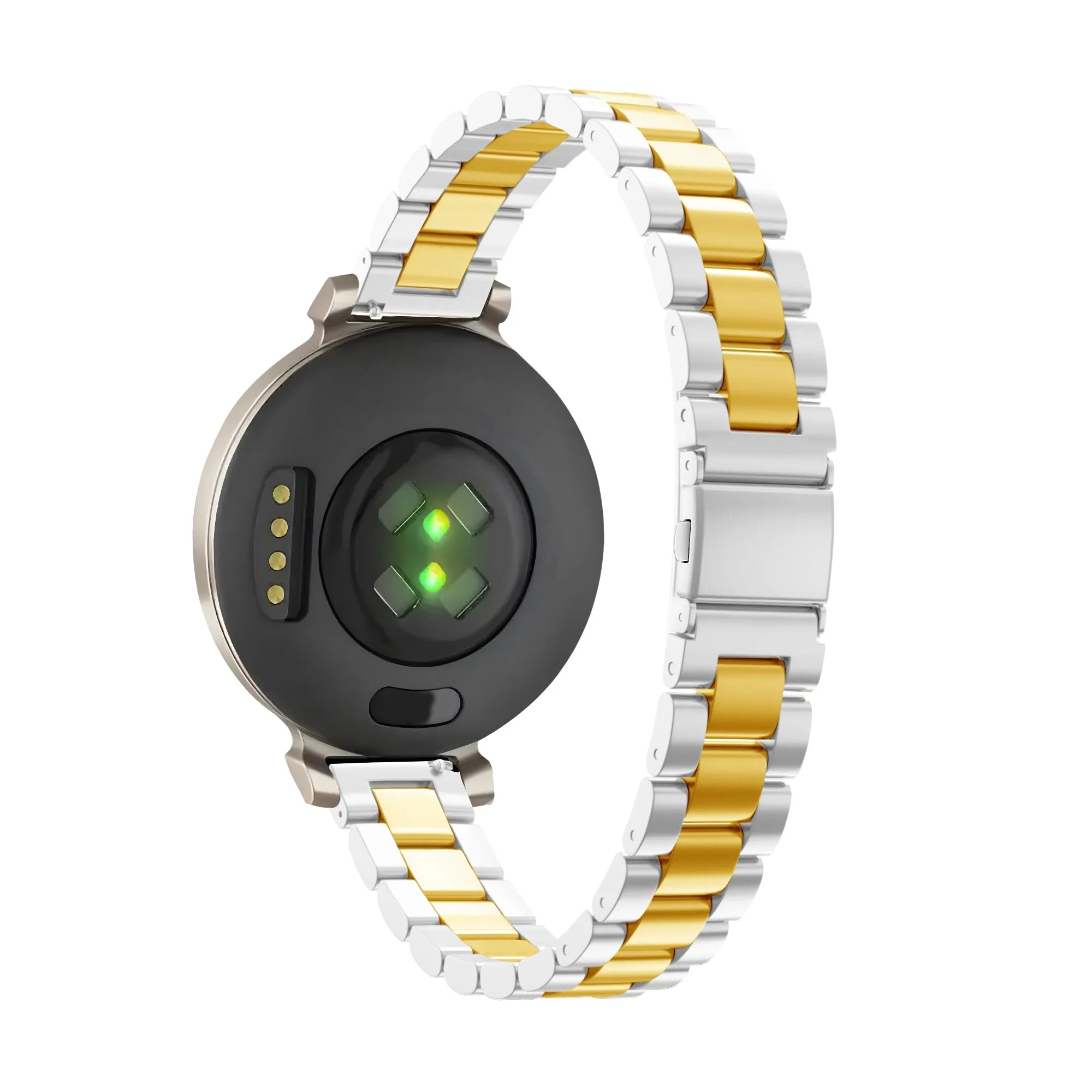 Bandz Bracelet acier 'Classic' Pebble Round 2 - 14mm (argent/or)