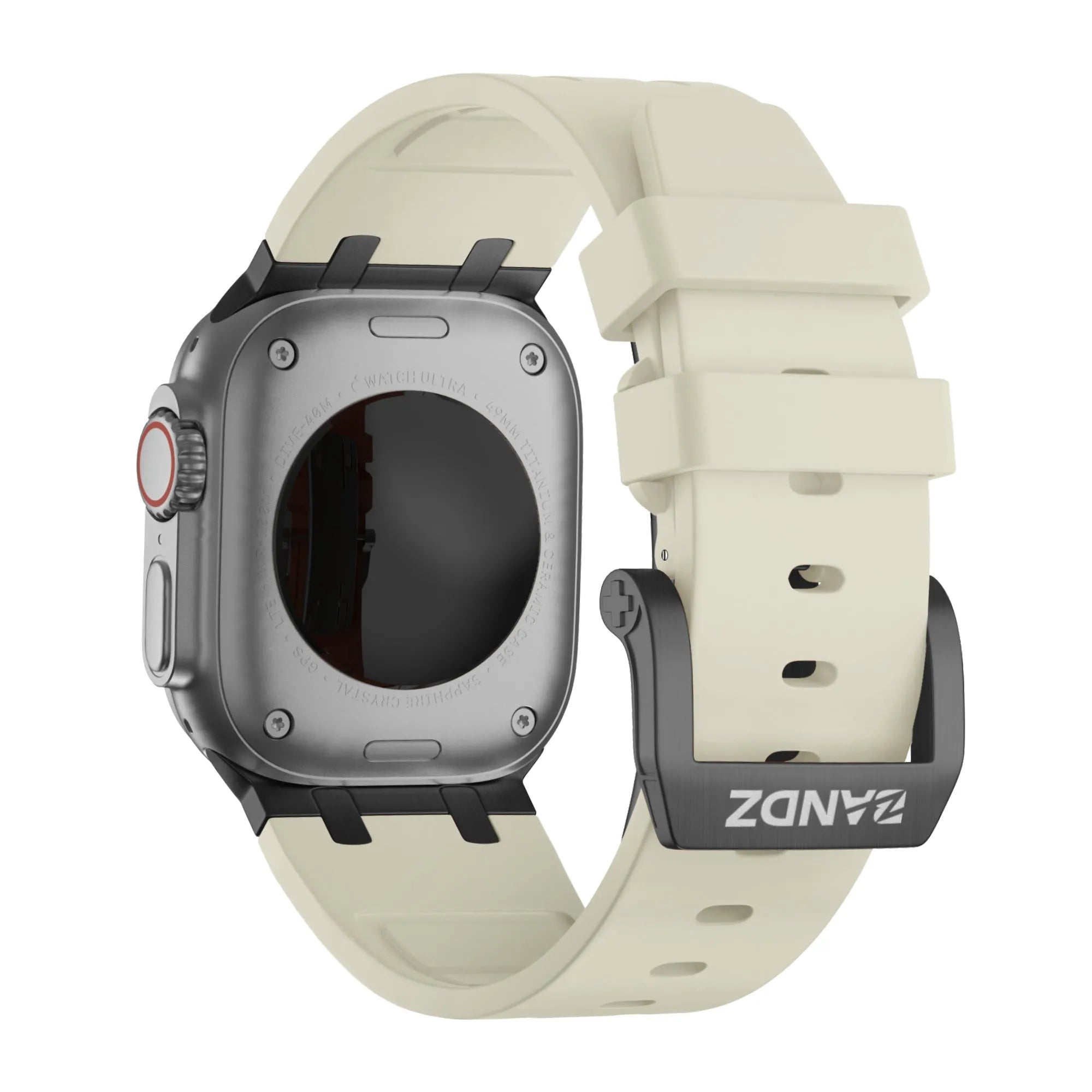 Bandz Bracelet silicone 'Luxe Liquid' Apple Watch (beige/noir)