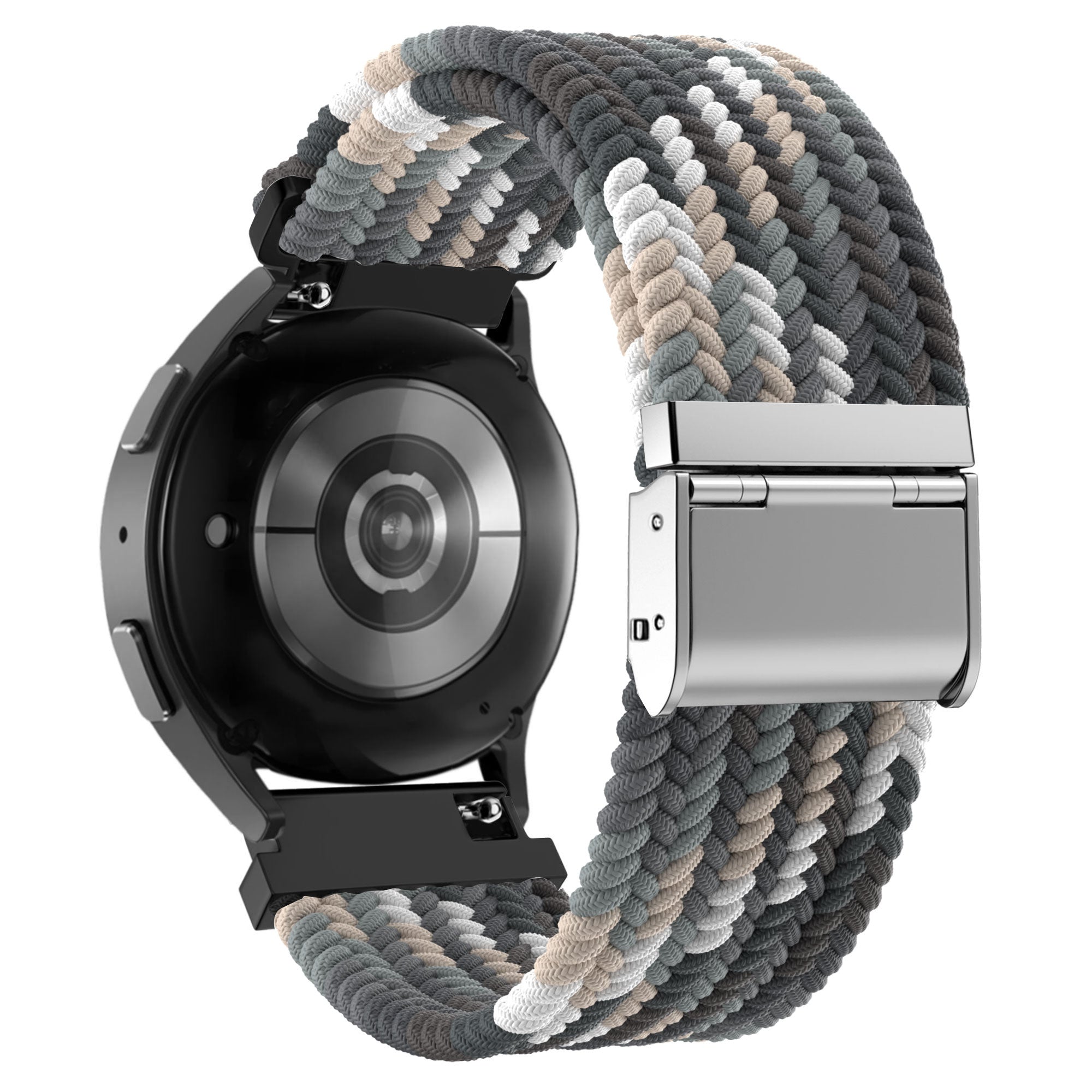 Bandz Bracelet nylon tissé Garmin Vivomove Trend (mandala noir)