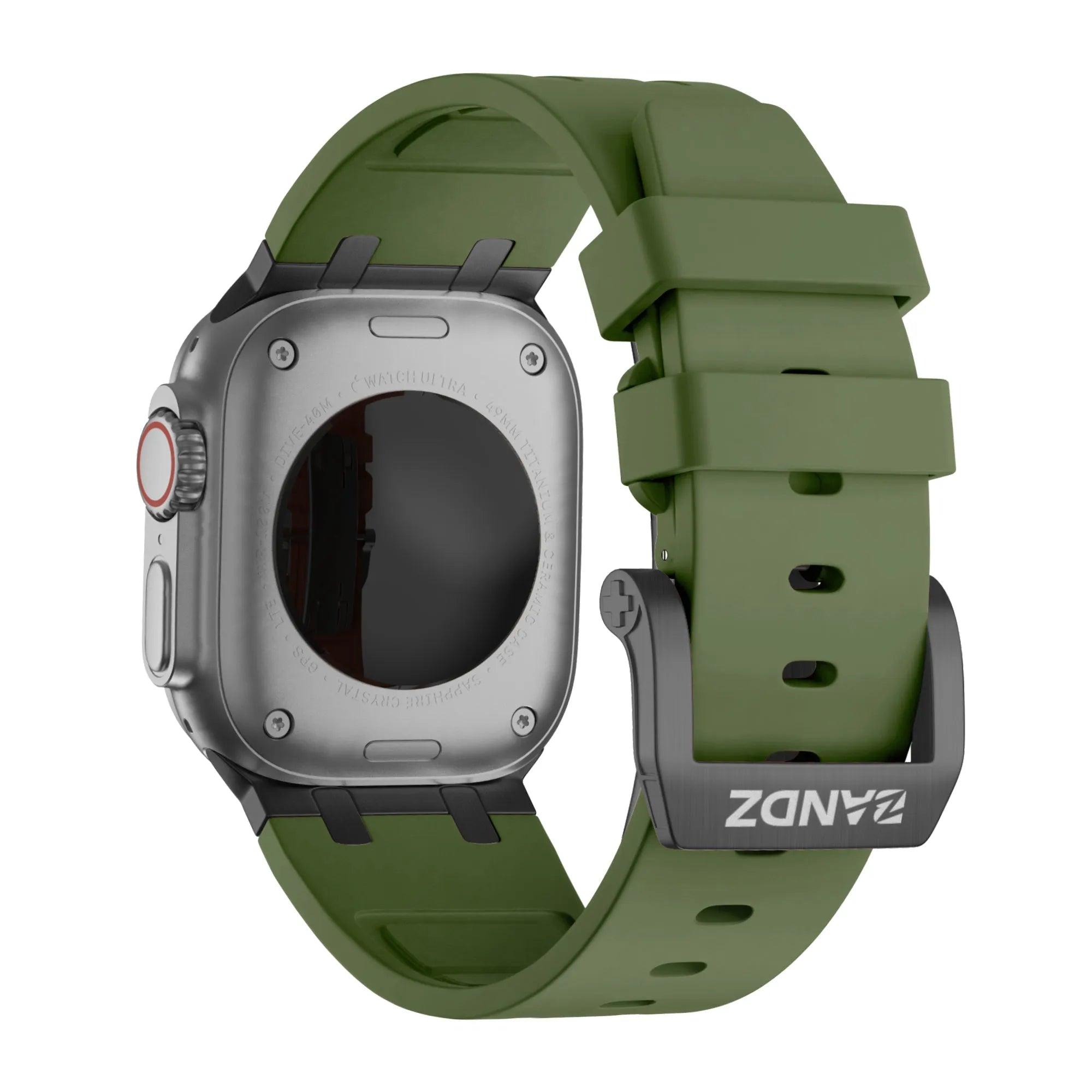 Bandz Bracelet silicone 'Luxe Liquid' Apple Watch (vert/noir)