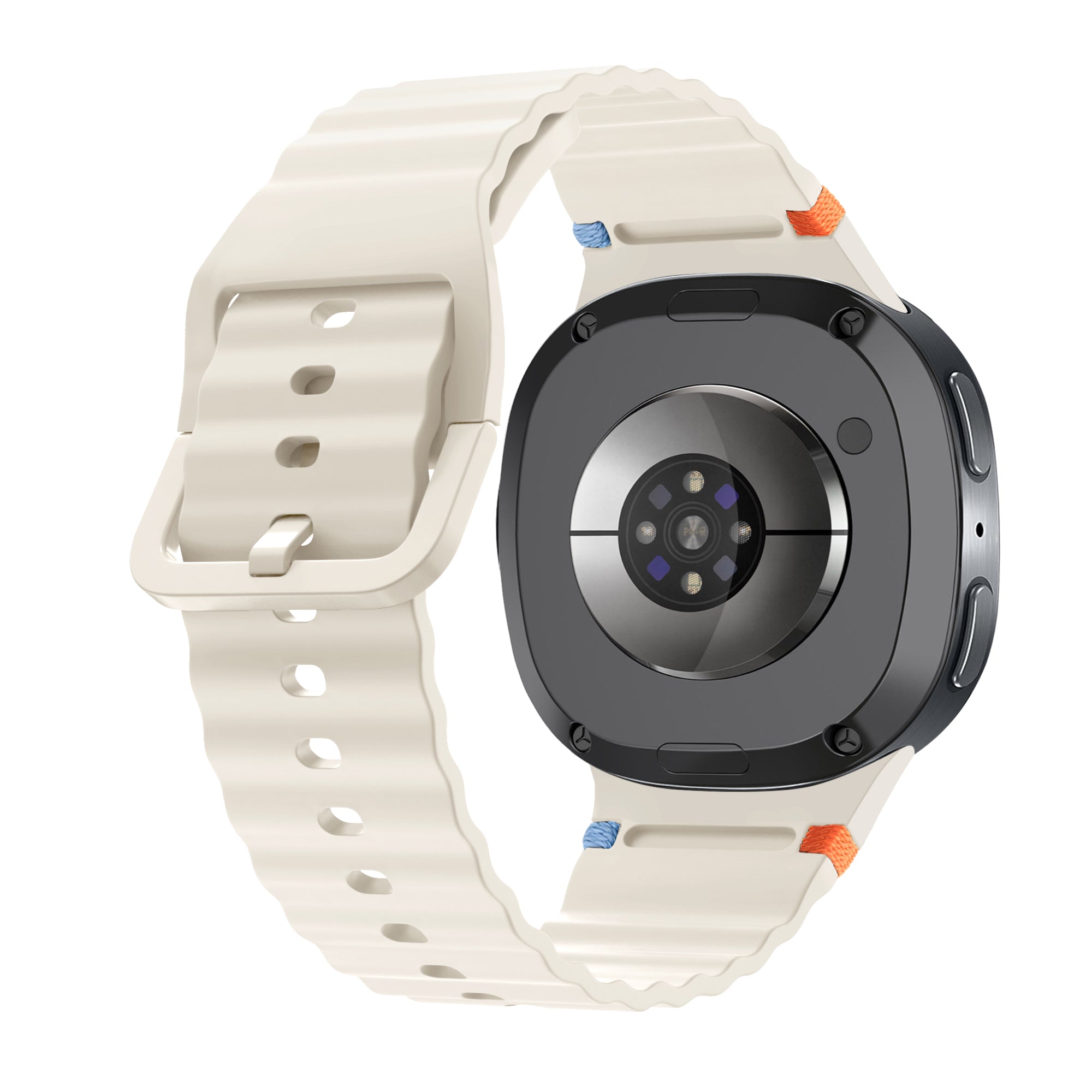 Bracelet silicone ondulé Samsung Galaxy Watch 9 - 40mm (lumière stellaire)