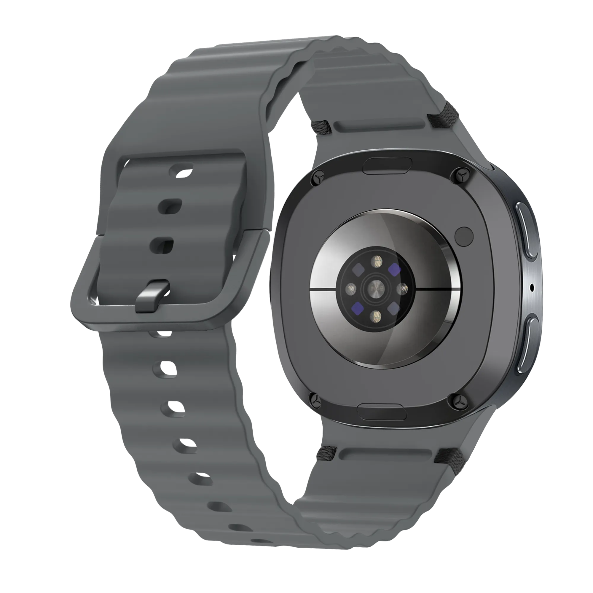 Bracelet silicone ondulé Samsung Galaxy Watch 8 - 40mm (gris foncé)