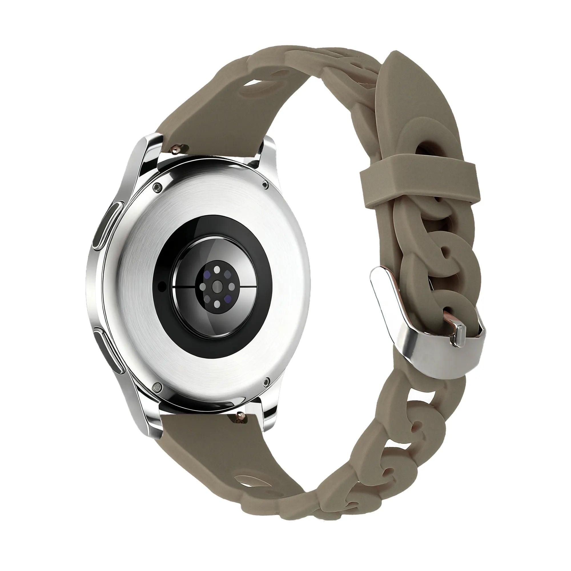 Bandz Bracelet silicone 'Chaînes' Withings ScanWatch 2 - 42mm (beige-marron)
