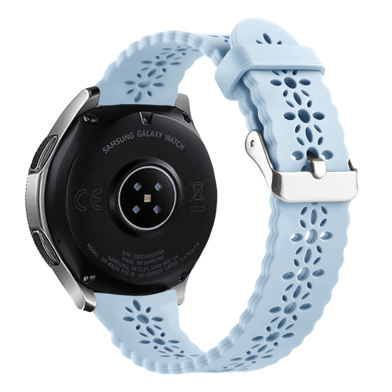 Bracelet de silicone avec relief Amazfit Bip 3 (Pro) (brouillard bleu)