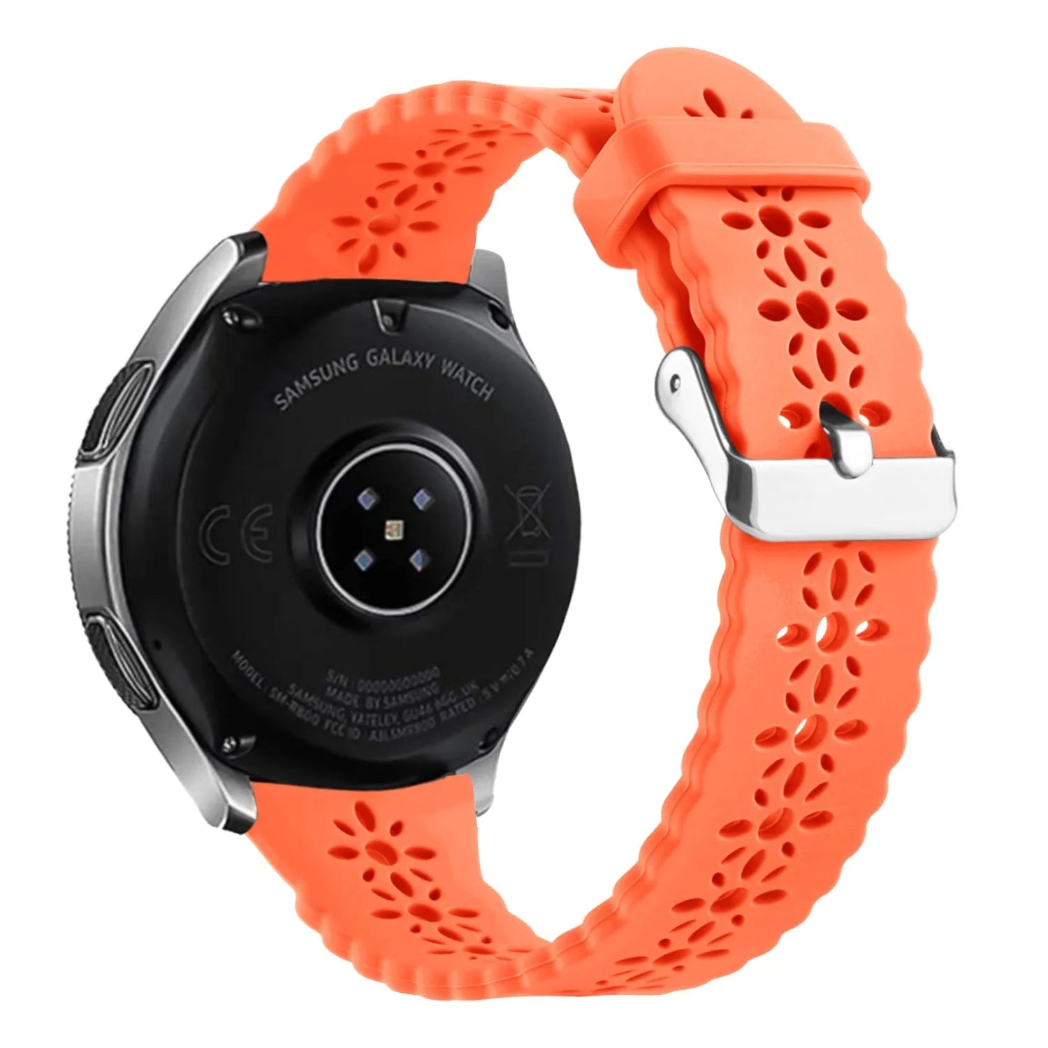 Coros Pace 2 Patterned Silicone Strap (Orange)