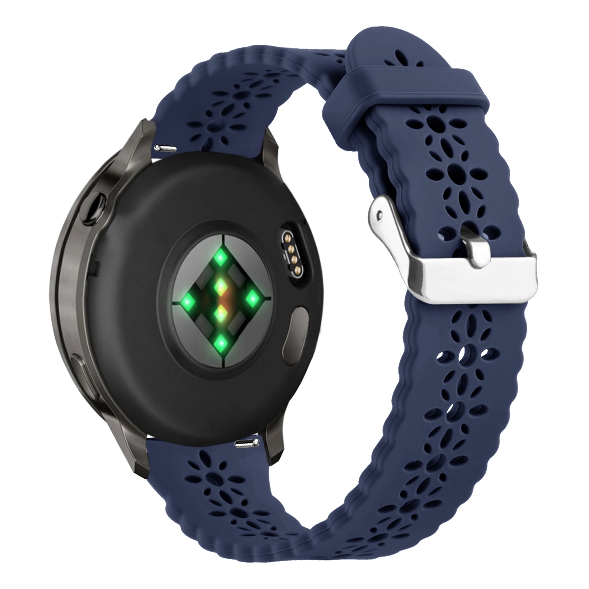 Bandz Bracelet silicone 'Lace' Garmin Vivomove Style (bleu foncé)