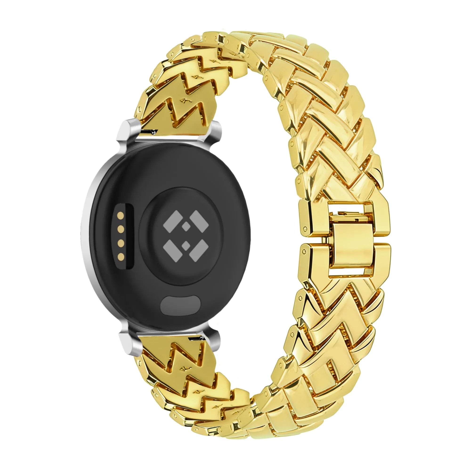 Bandz Bracelet metal 'V-Type' Pebble Round 2 - 14mm (or)