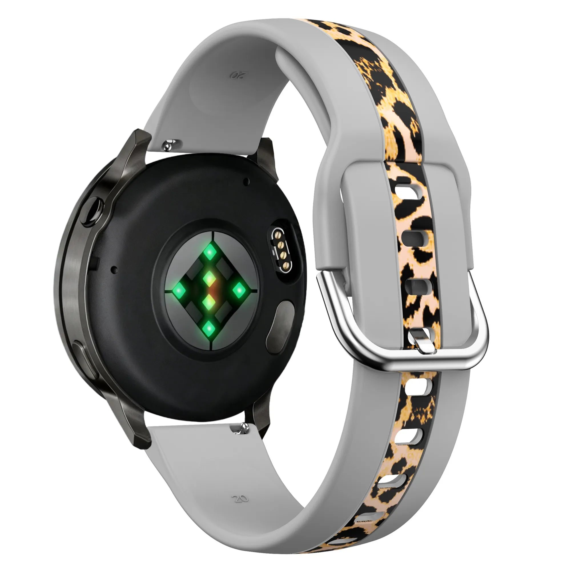 Bandz Bracelet dual léopard Huawei Watch GT 2 - 42mm (gris clair)