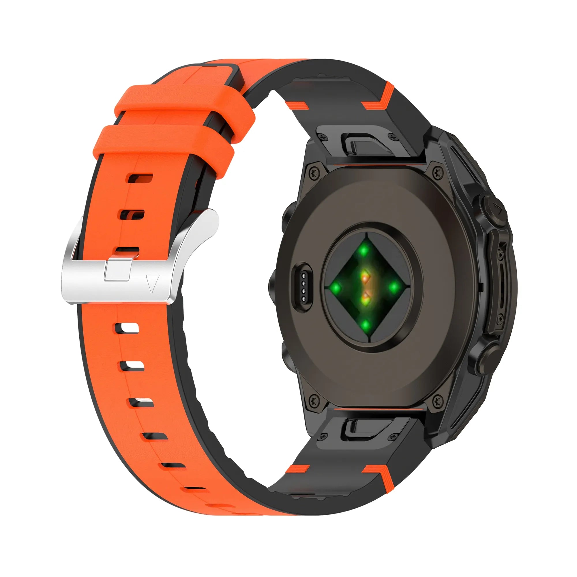 Bracelet cuir hybride Garmin Approach S70 - 47mm (orange)
