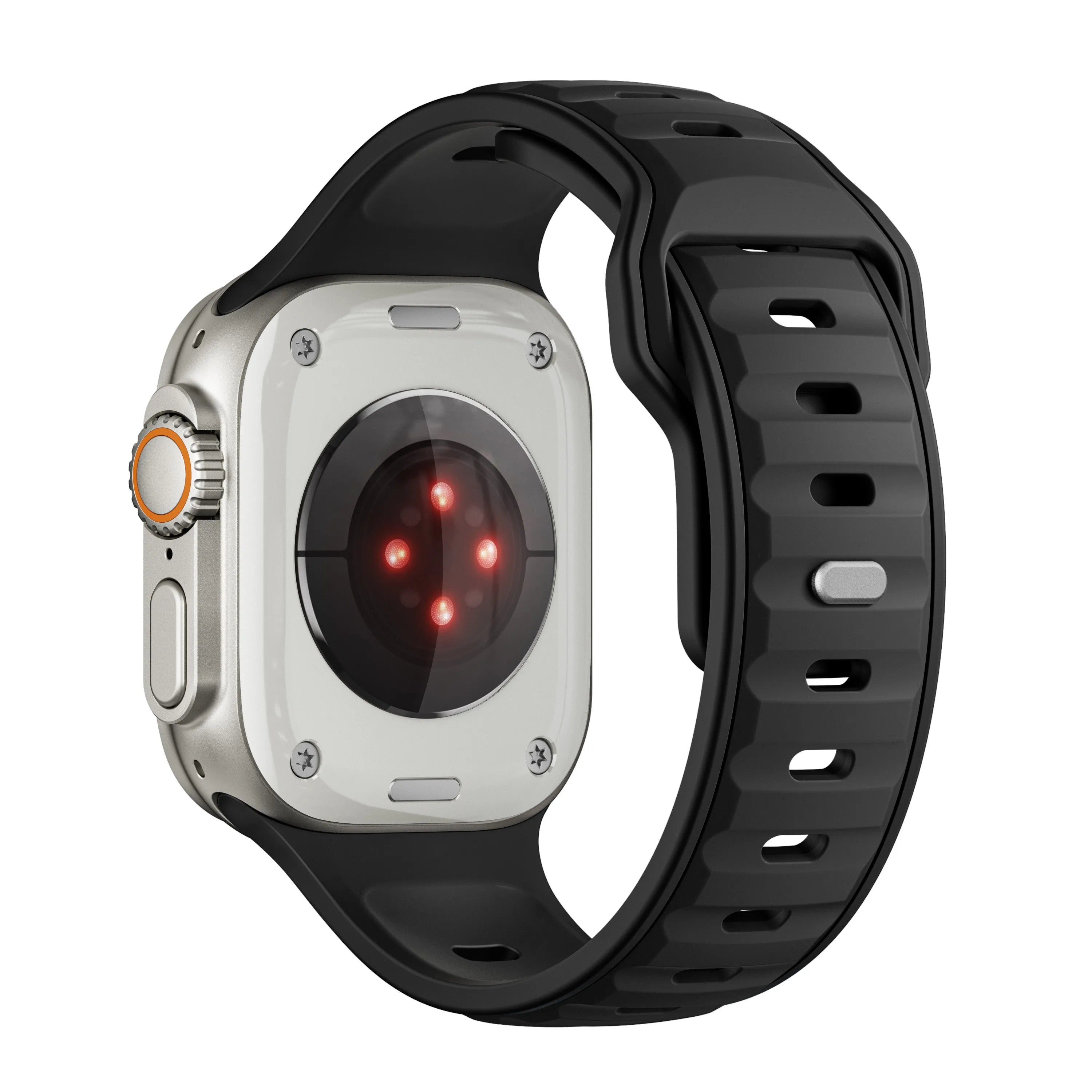 Bracelet silicone outdoor pour Apple Watch (noir/noir)