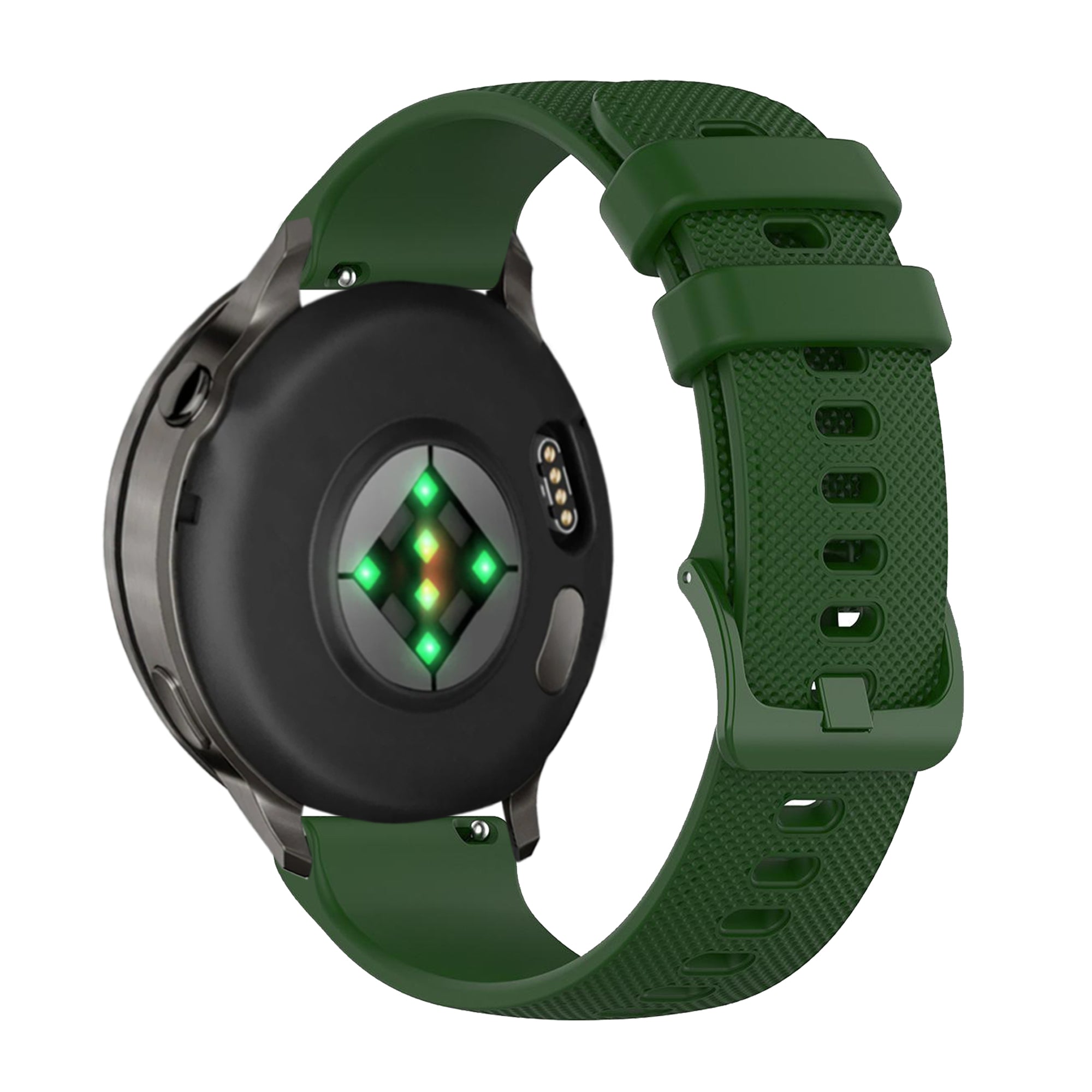 Bandz Bracelet silicone 'Premium' Garmin Vivomove Style (vert armée)