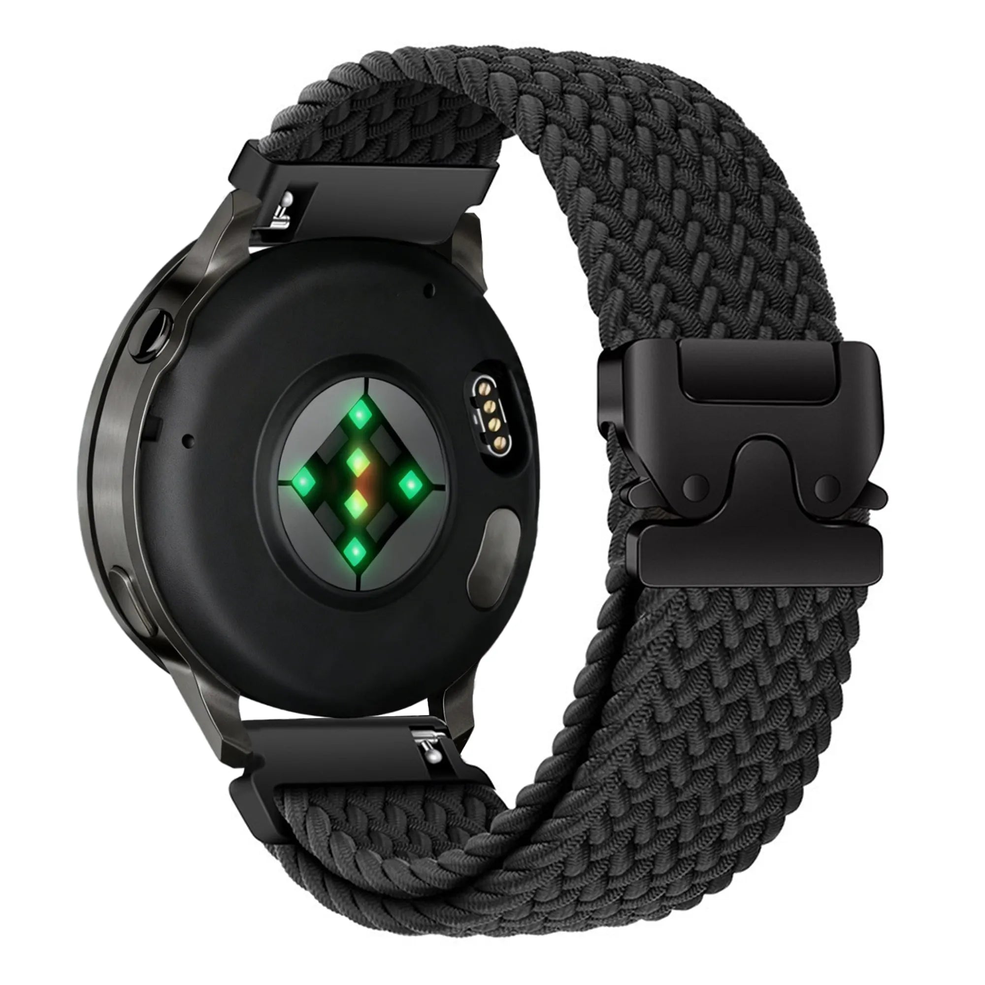 Bandz Bracelet tressé 'Parachute' Garmin Forerunner 265s (noir)
