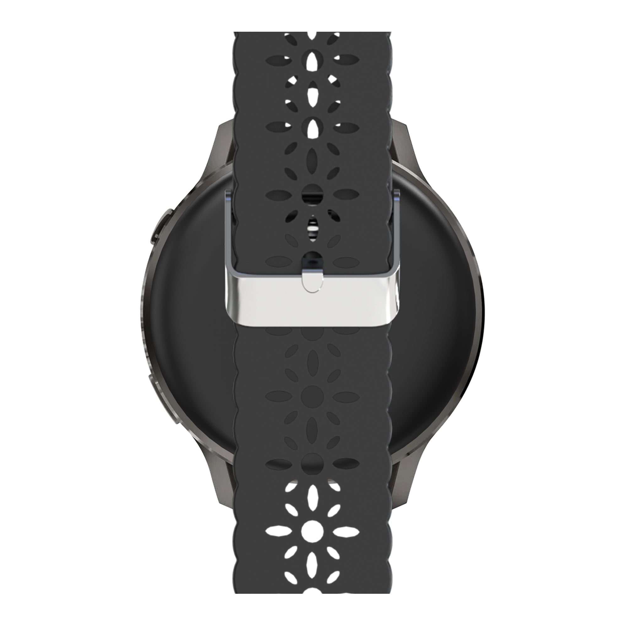 Bandz Garmin Vivomove Style Silicone Strap 'Lace' (Black)