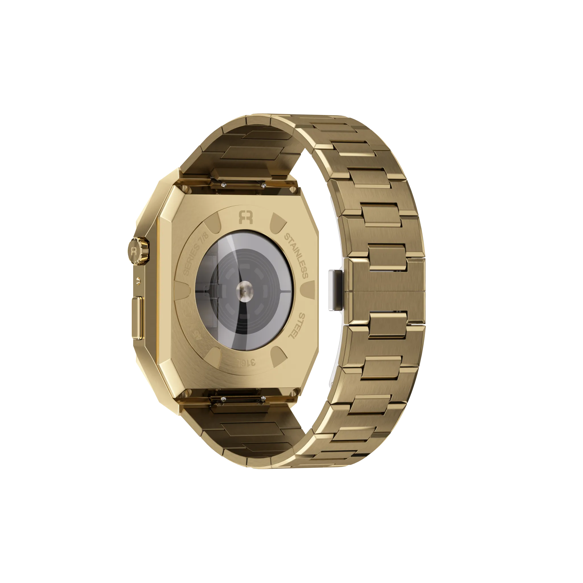 Reqior Boîtier avec bracelet en acier 'Nautilus' Apple Watch 45mm (or)