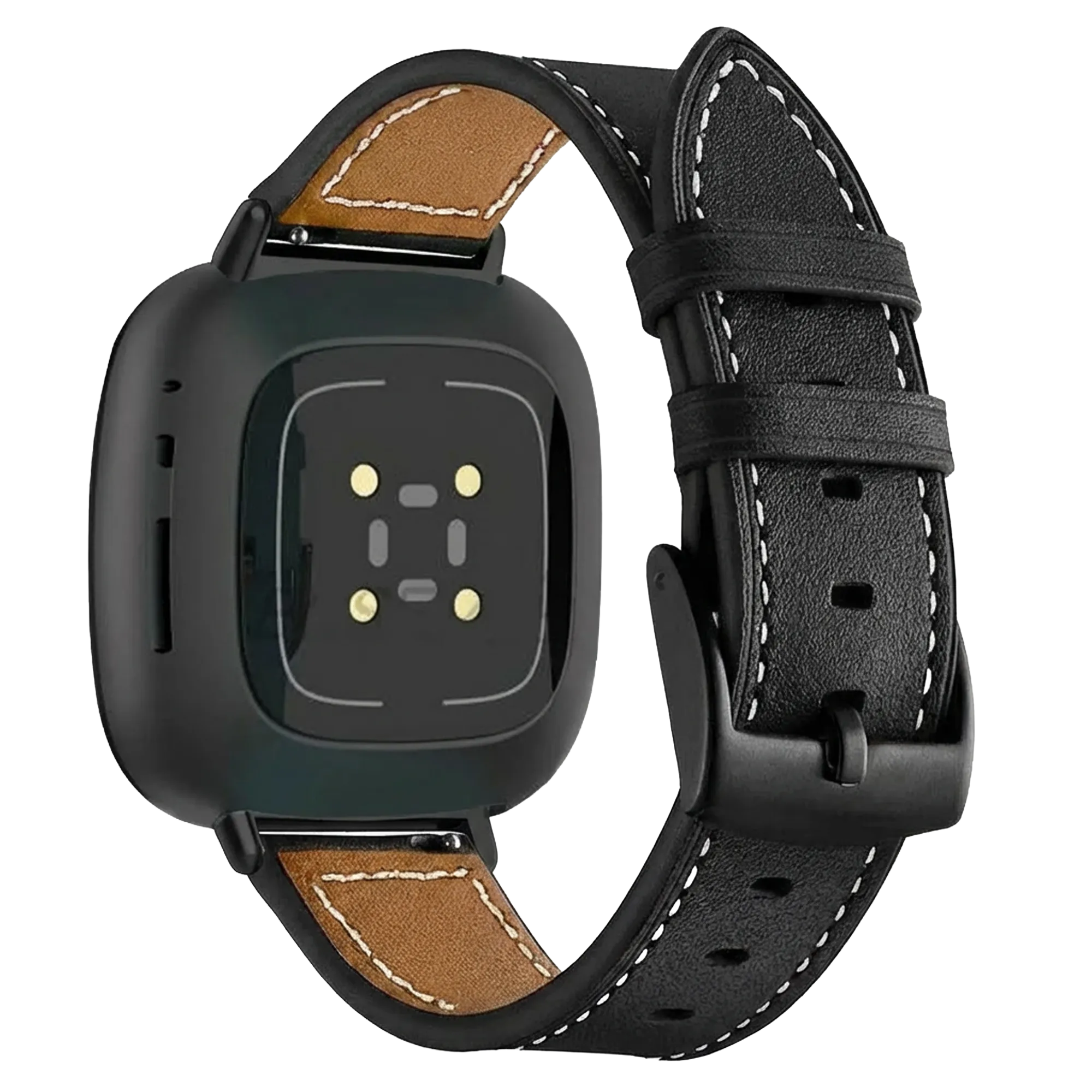 Bracelet cuir Fitbit Sense 2 (noir)