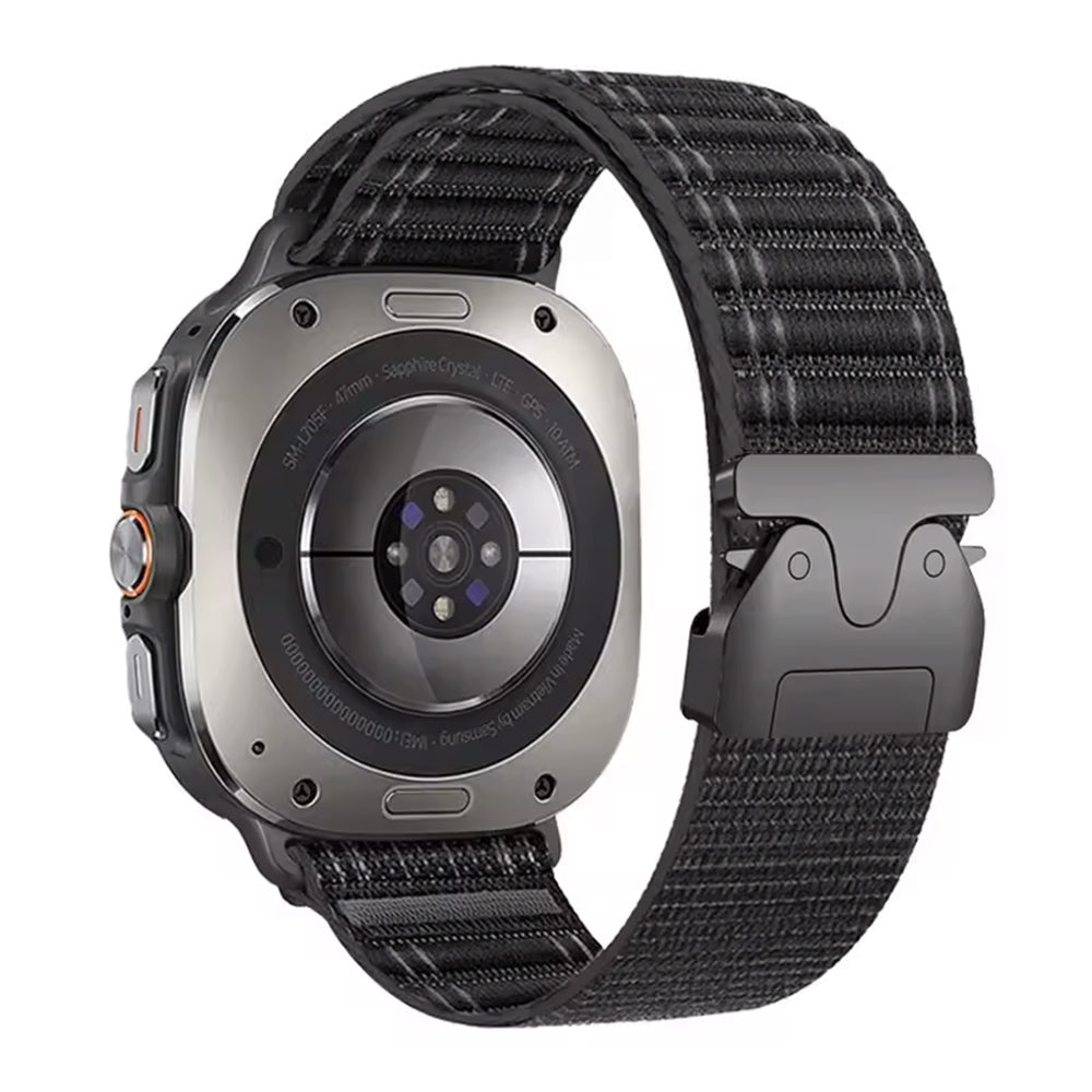 Bracelet nylon wave Samsung Galaxy Watch Ultra avec P-boucle (noir)