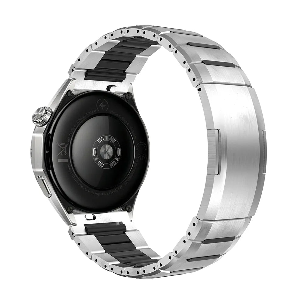 Bracelet acier hybride 'One Push' Oppo Watch X2 (titane/noir)