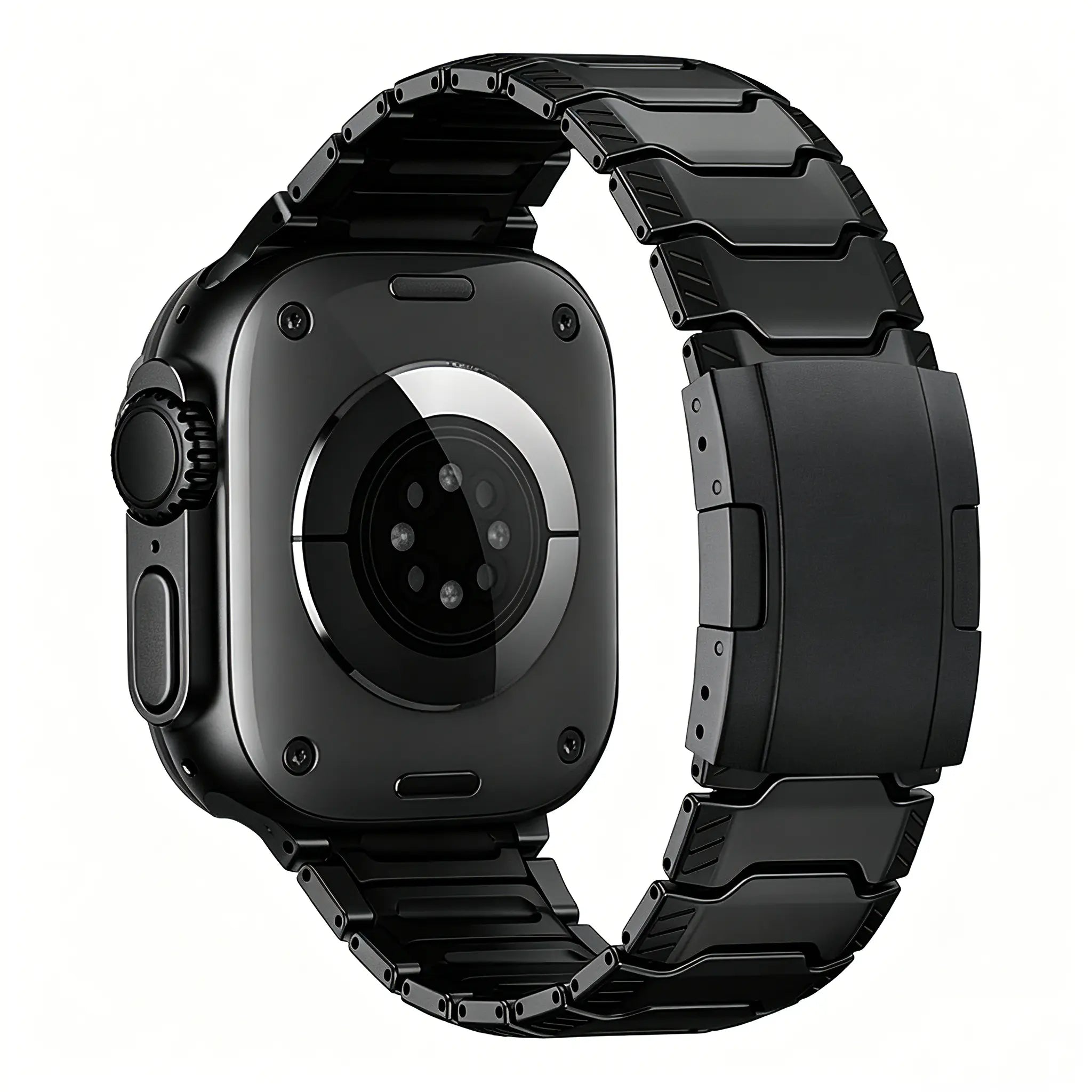 Bracelet titane hybride mecha Apple Watch (noir)