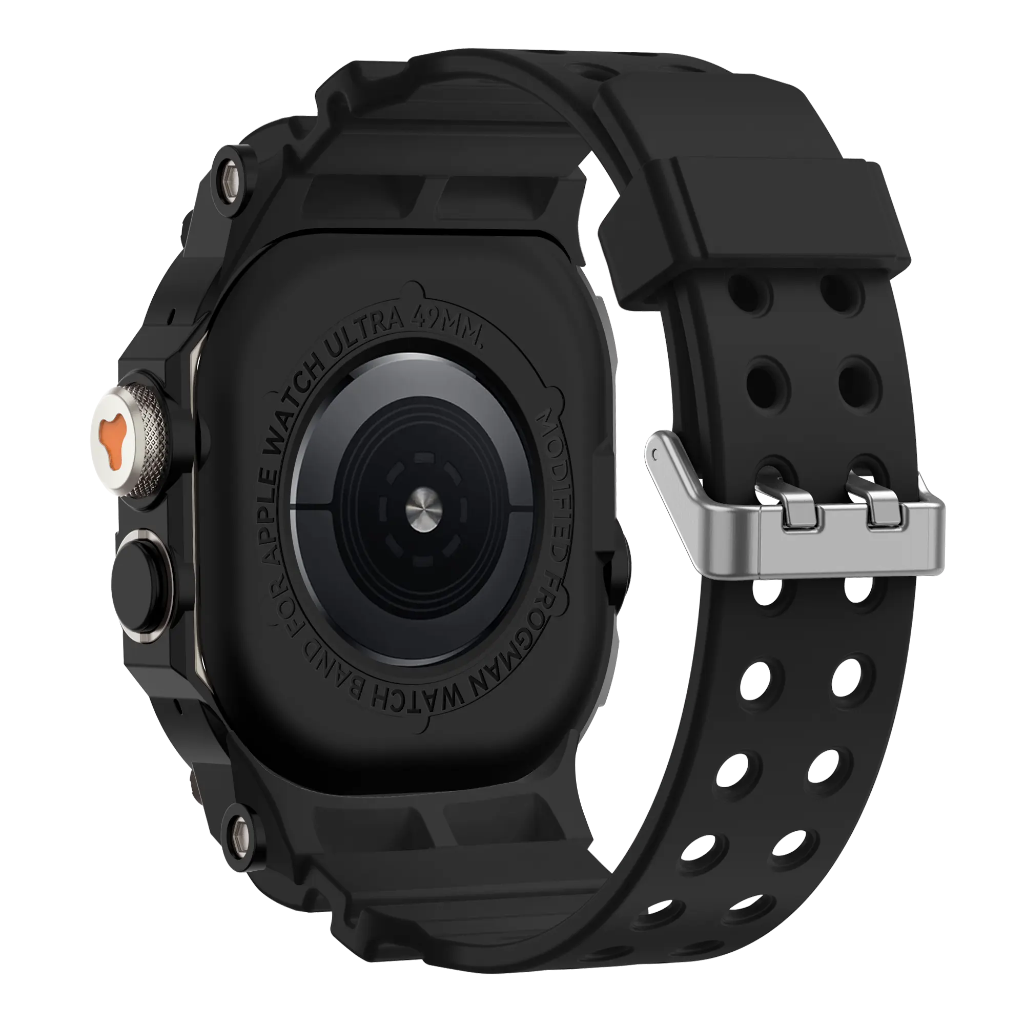 Bandz Bracelet TPU avec coque Apple Watch Ultra (noir avec titane)