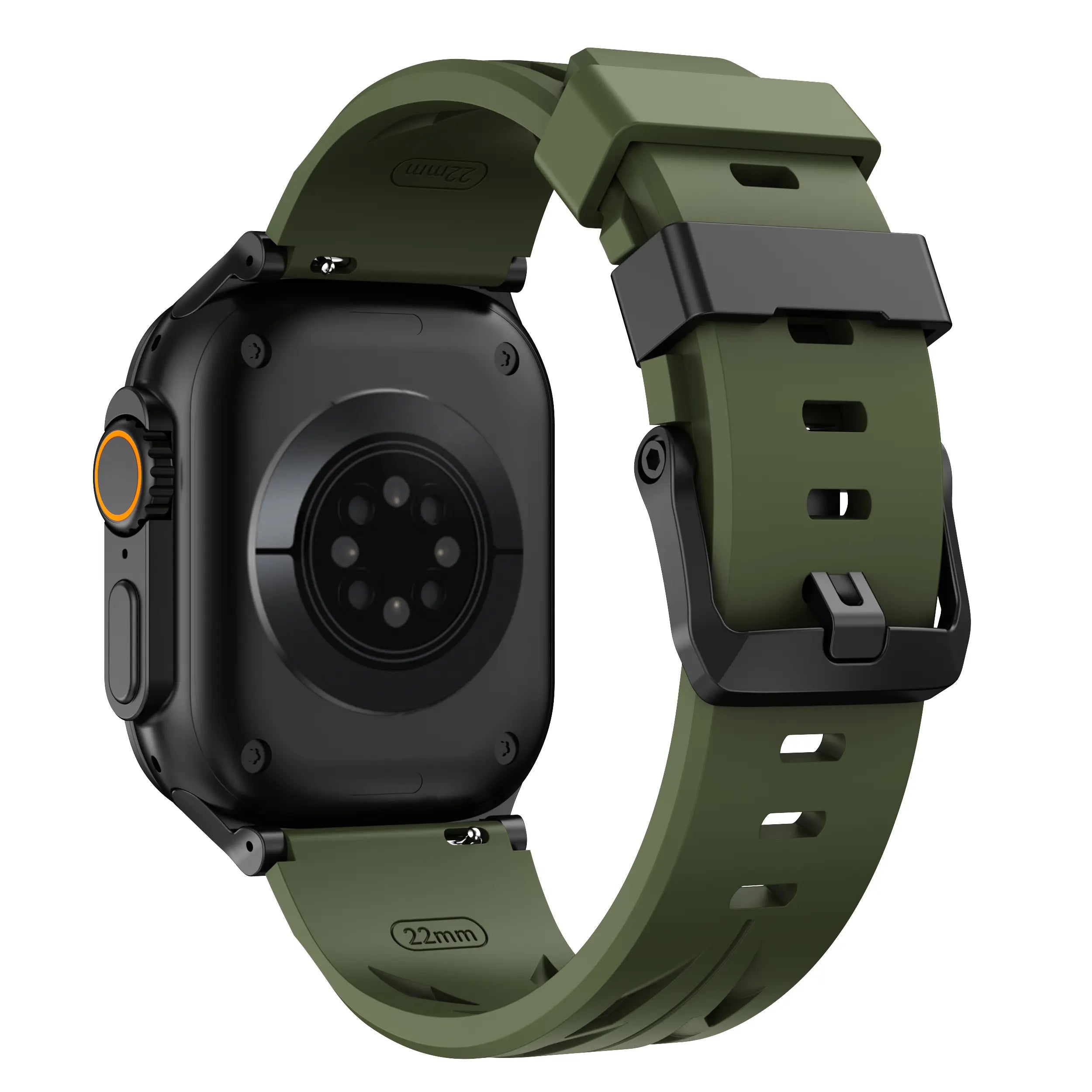 Bracelet silicone race Apple Watch (vert militaire)