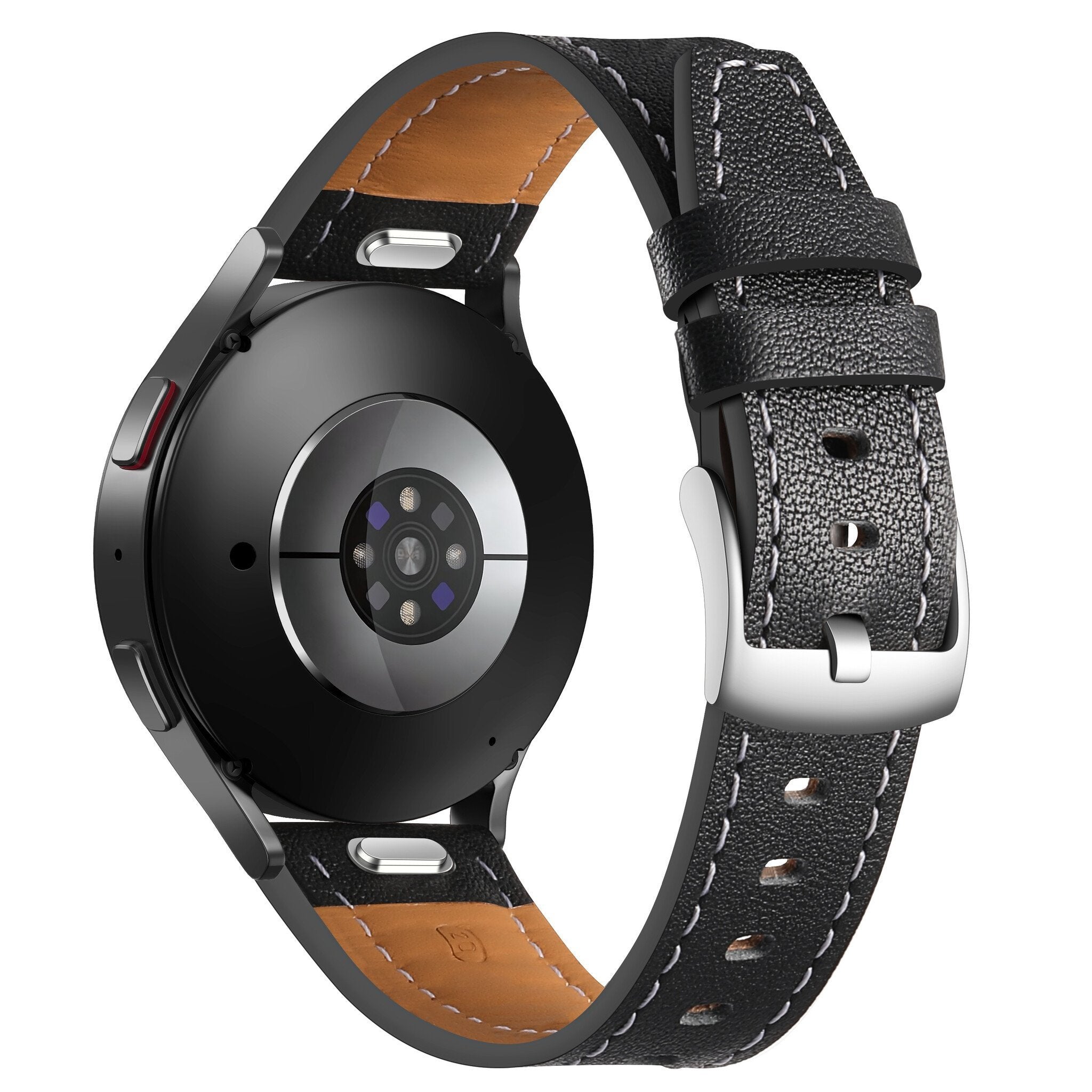 Bracelet cuir 'One Push' Amazfit Bip 3 (Pro) (noir)