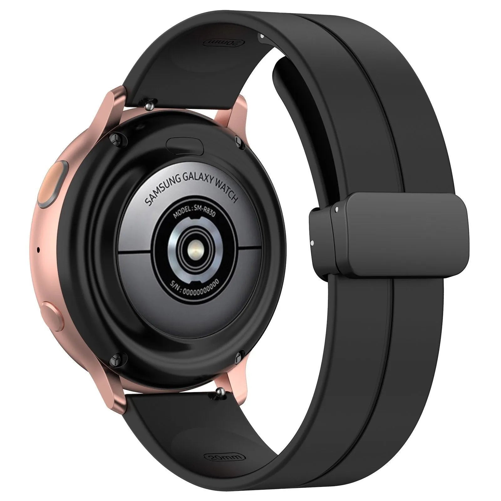 Suunto 9 Peak Pro D-Buckle Silicone Strap (Black)
