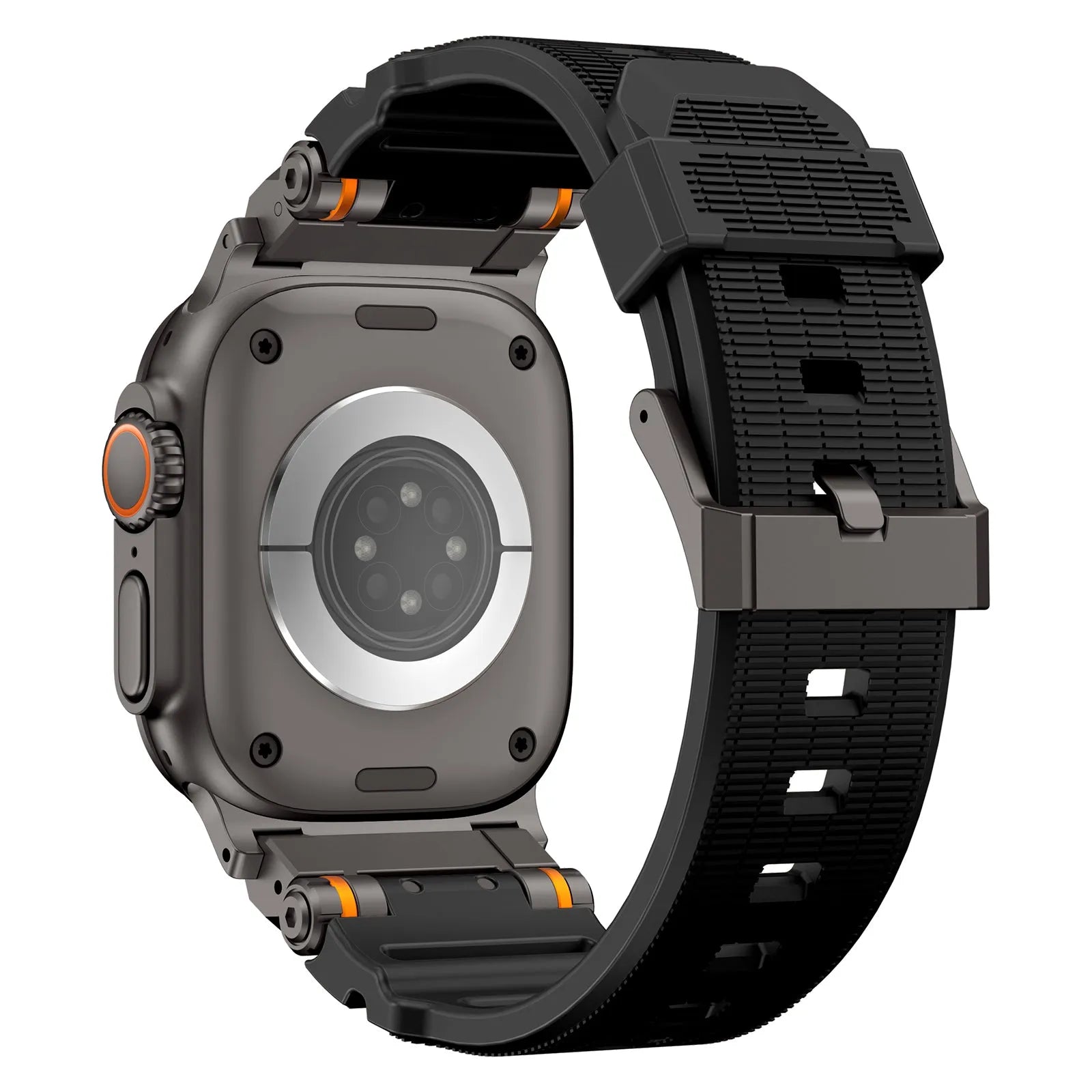 Bracelet silicone 'Adventurer' Apple Watch (noir avec noir)
