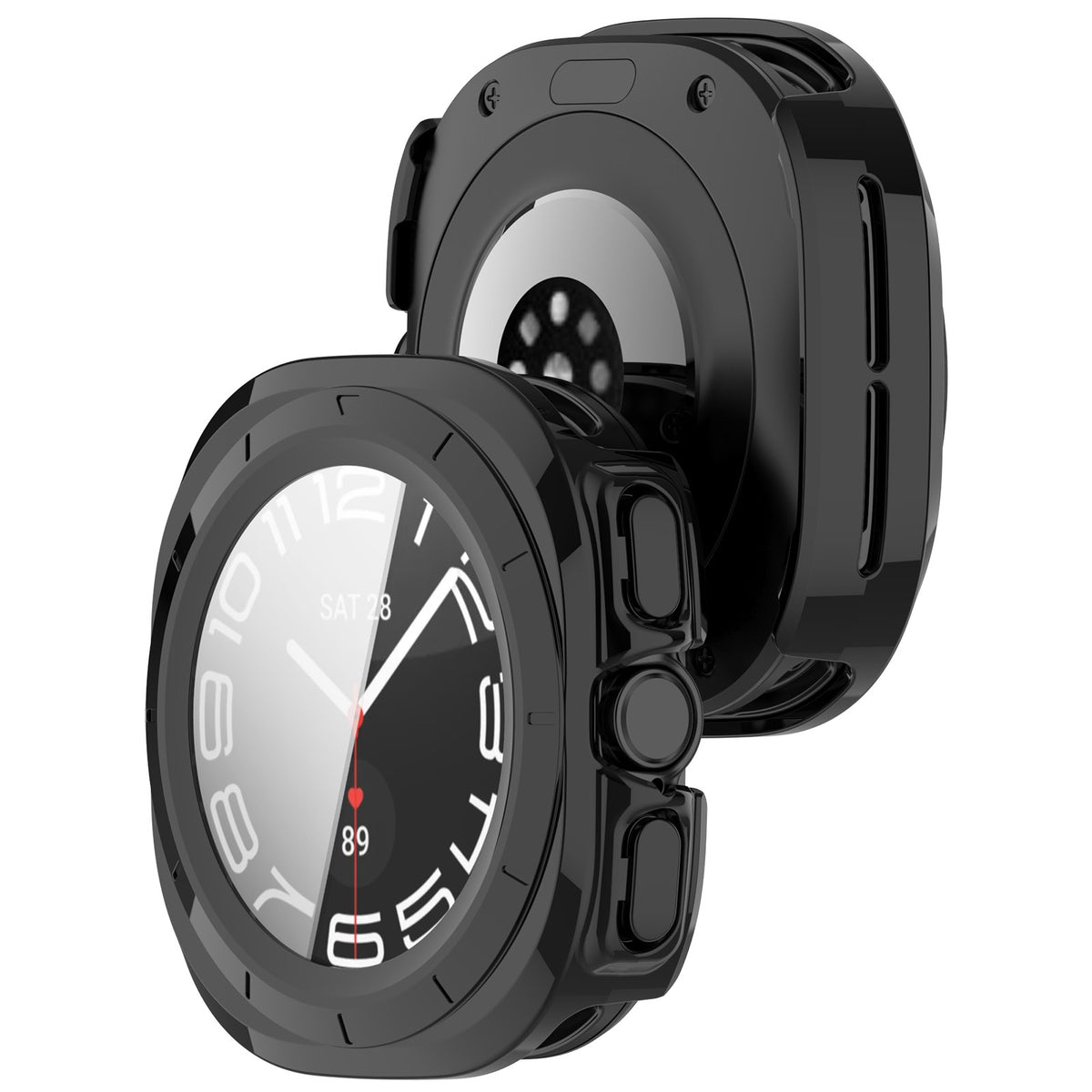 Coque rigide avec verre Samsung Galaxy Watch Ultra 2 (noir)