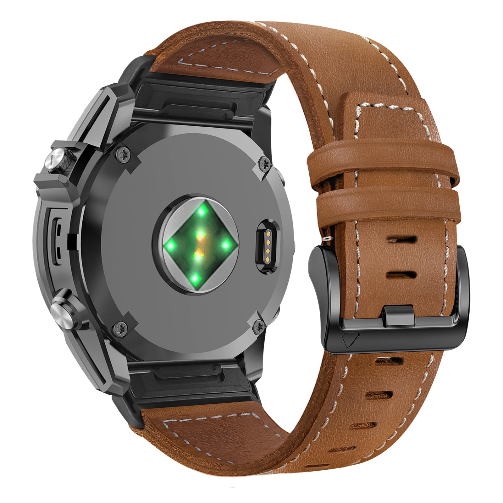 Bracelet cuir premium Garmin Fenix 8 - 51mm (marron)