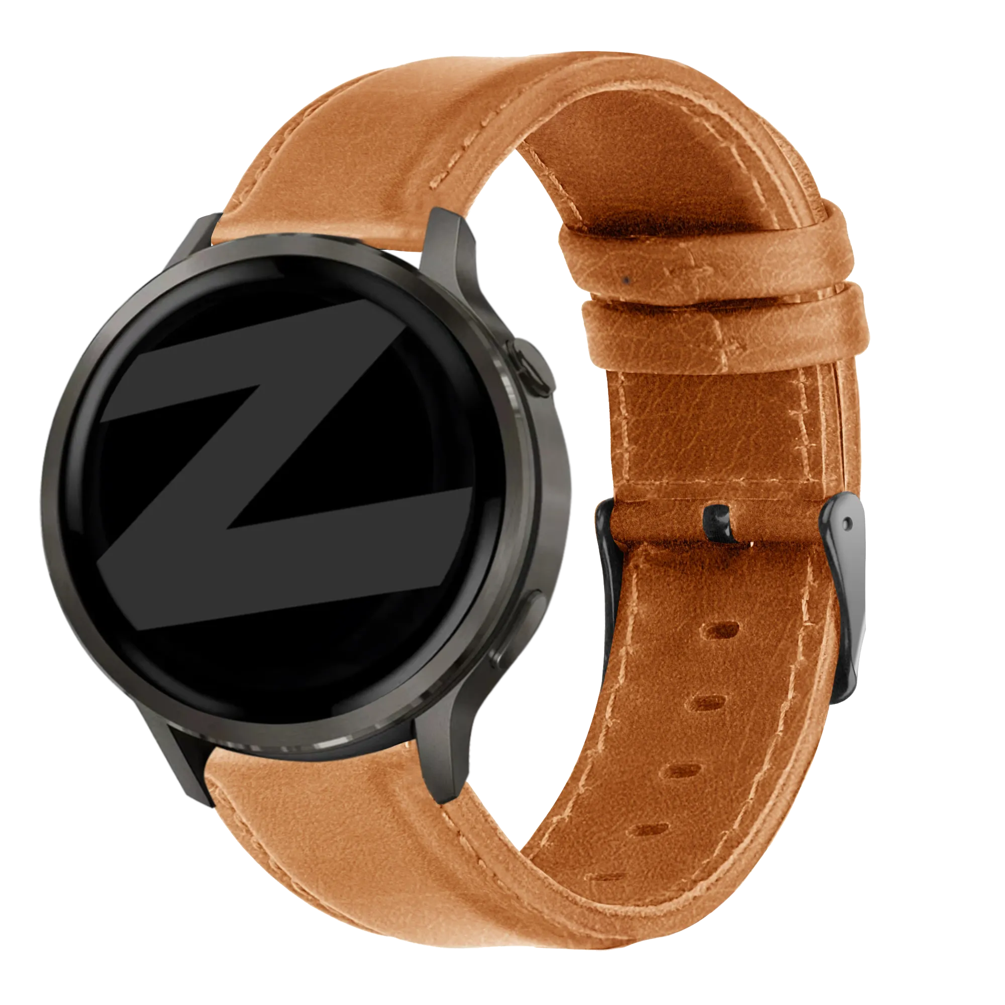 Bandz Garmin Forerunner 255 Leather Strap 'Classic' (Brown)