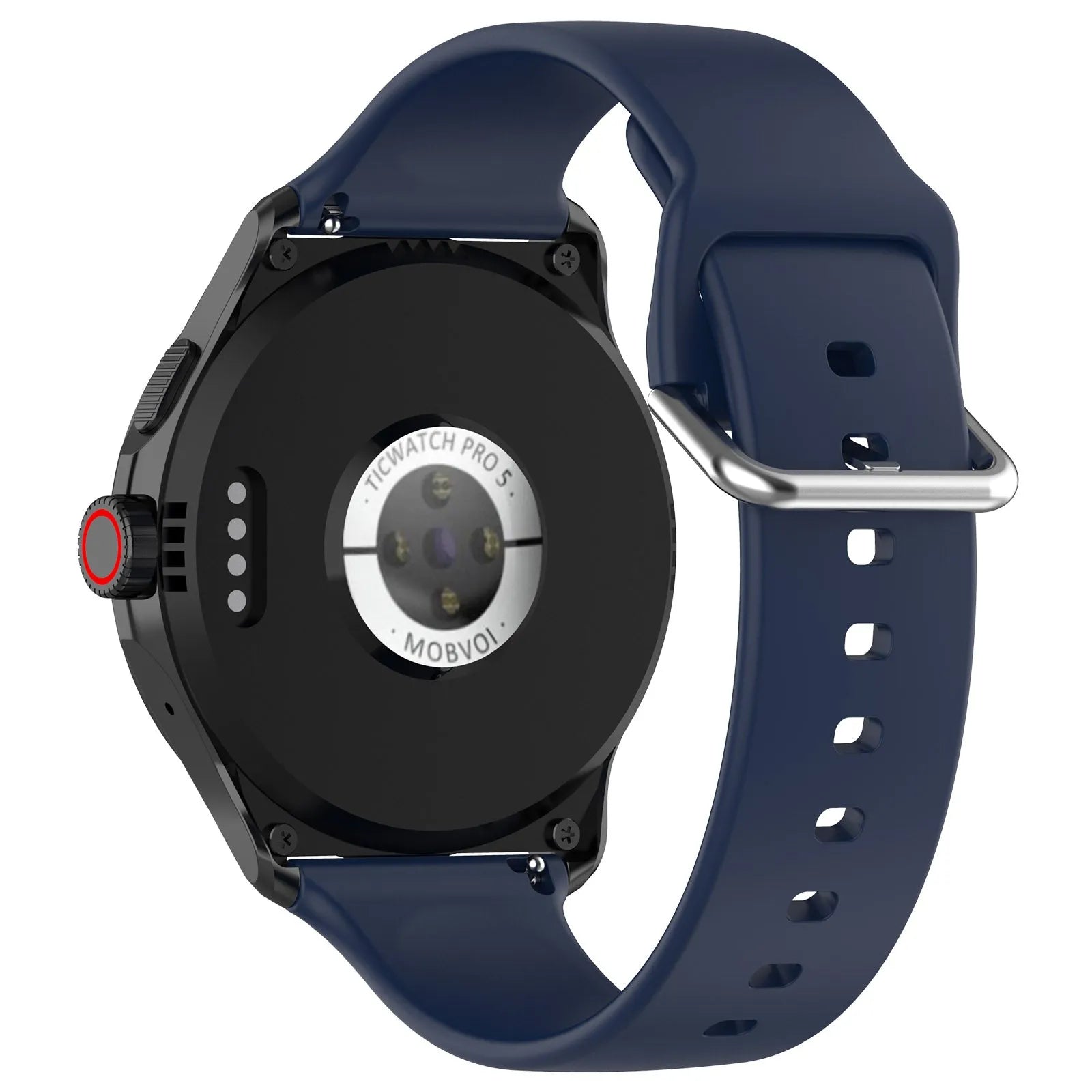 Bracelet silicone avec boucle TicWatch Pro 5 Enduro (bleu foncé)