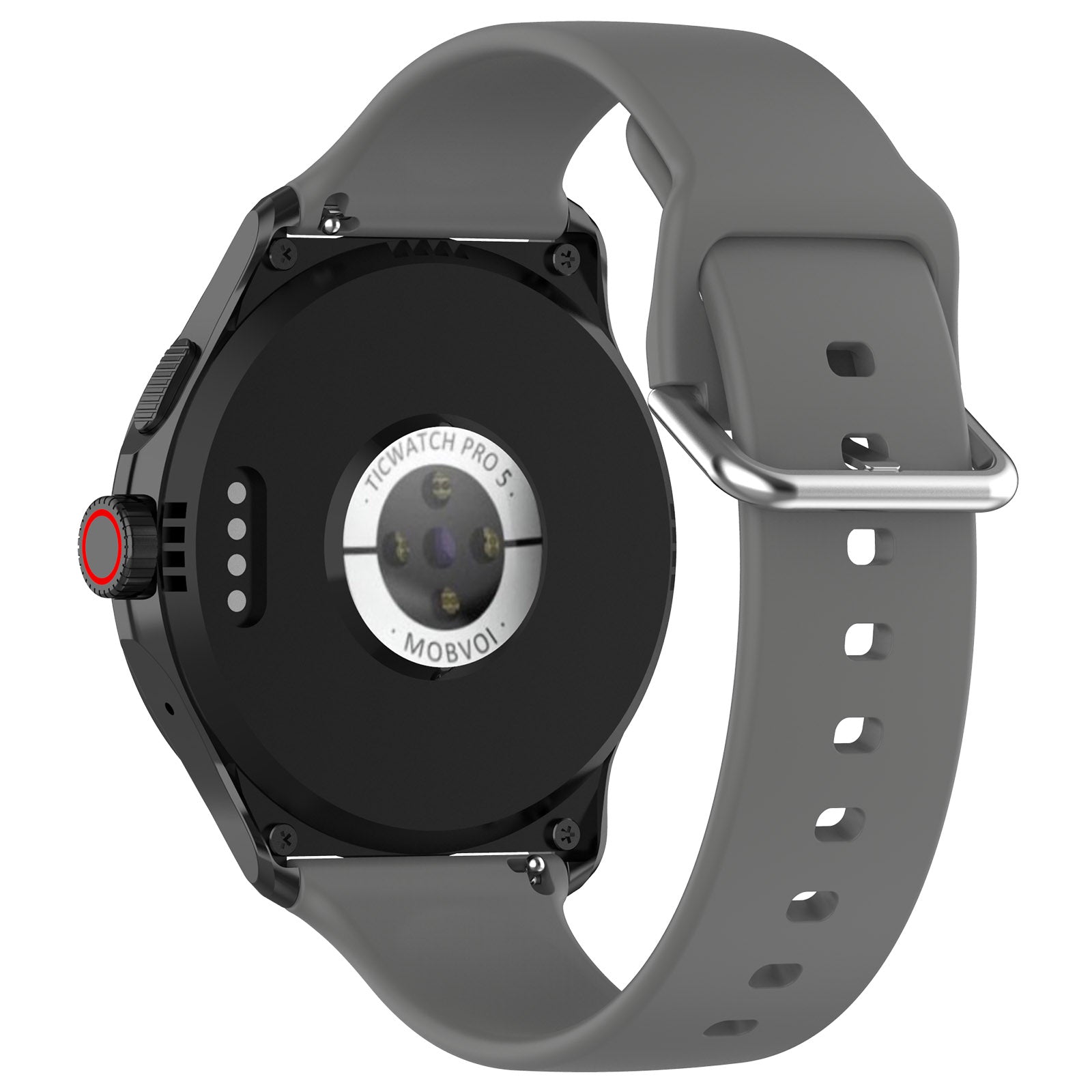 Bracelet silicone avec boucle universel 24mm (gris foncé)