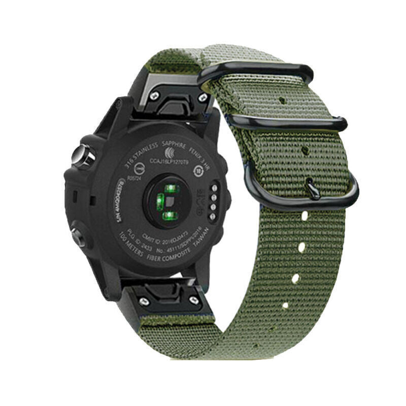Bracelet nylon avec boucle Garmin Fenix 8 Pro - 51mm (vert)