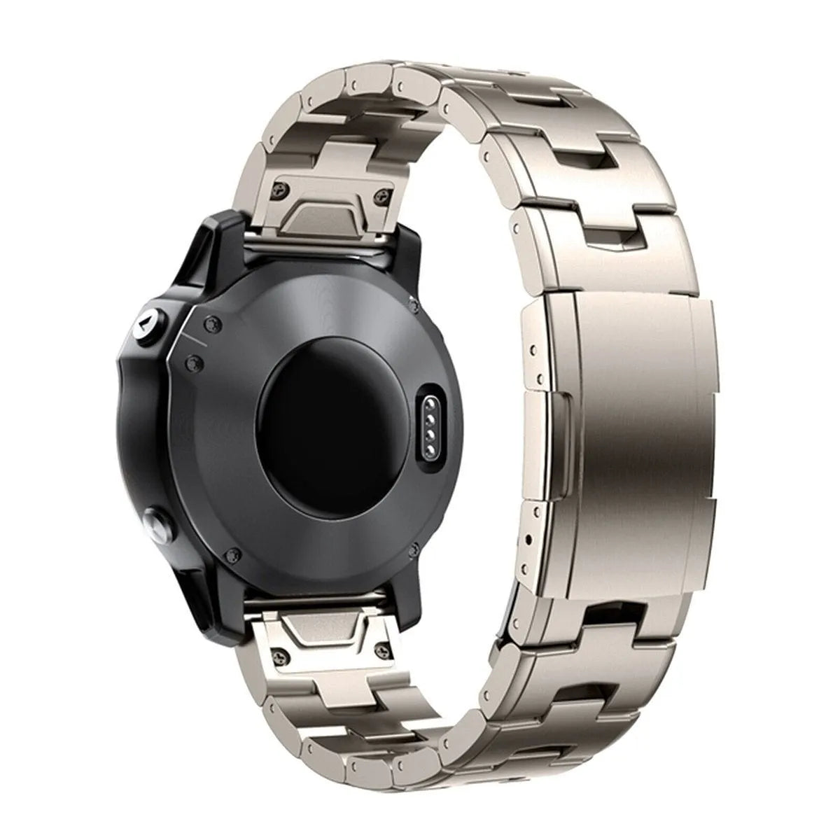 Titanium Strap, on a watch, 3/4 rear view