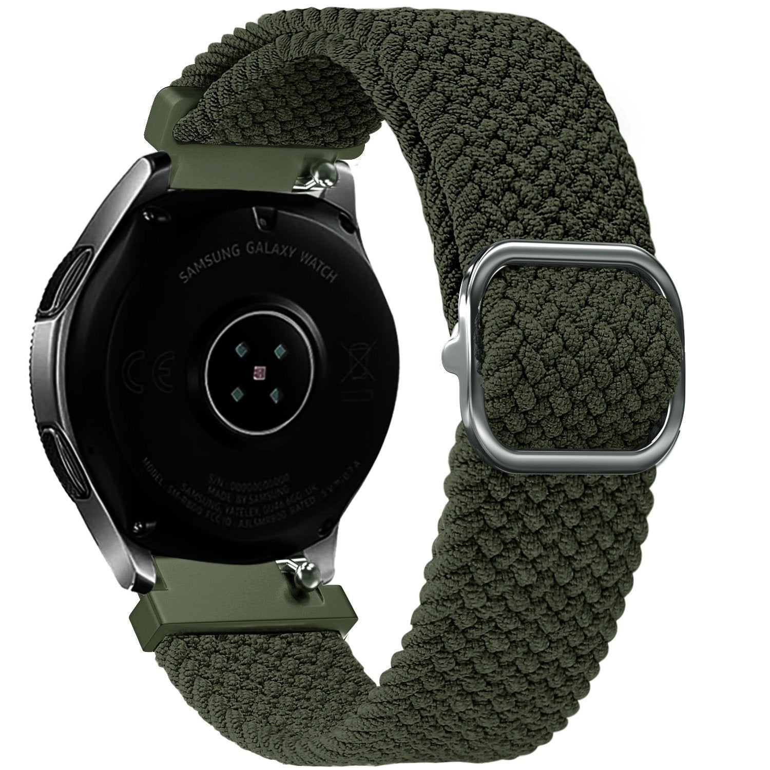 Bracelet montre nylon tissé 20mm - universal (vert)