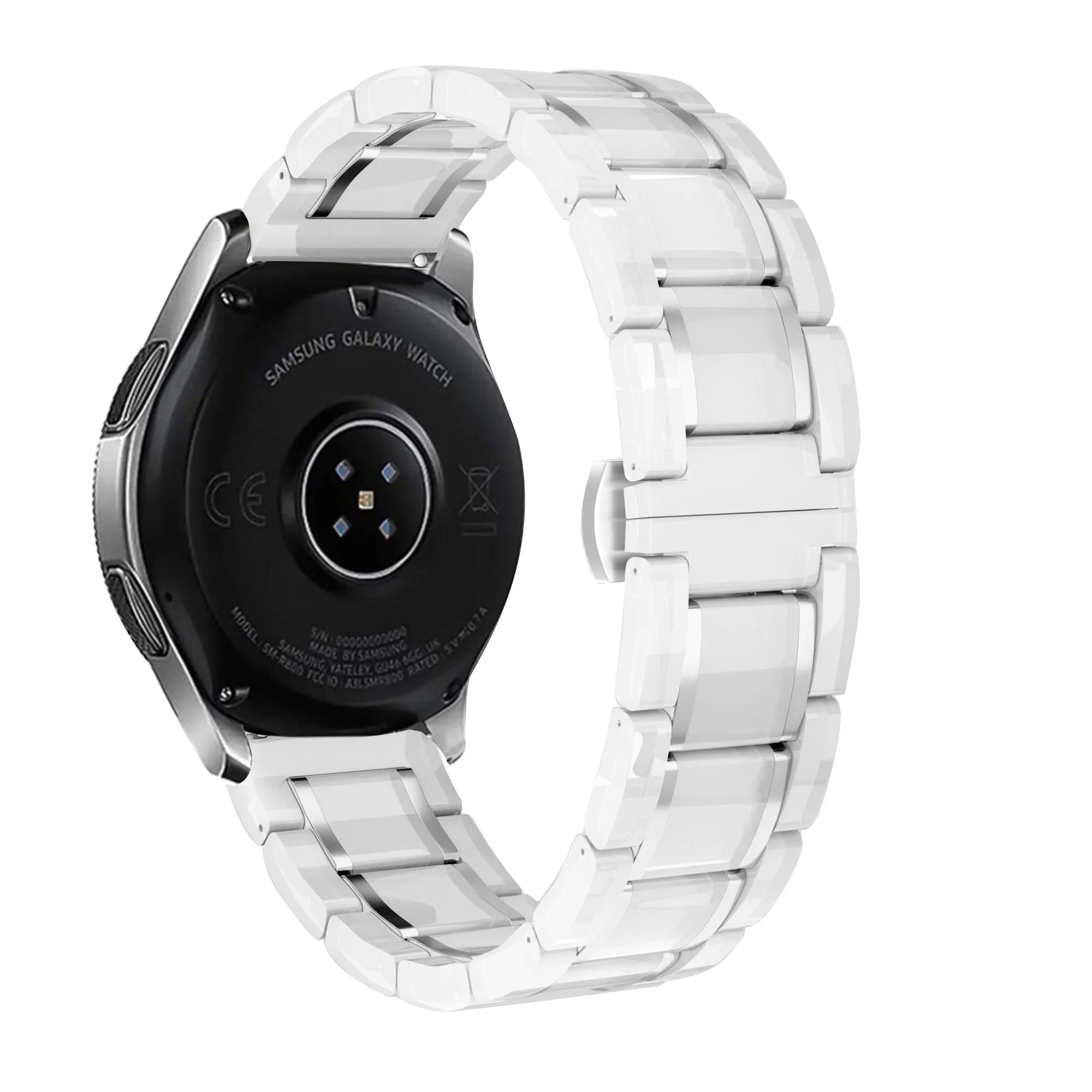 Amazfit GTR Mini Ceramic Steel Strap (White/Silver)