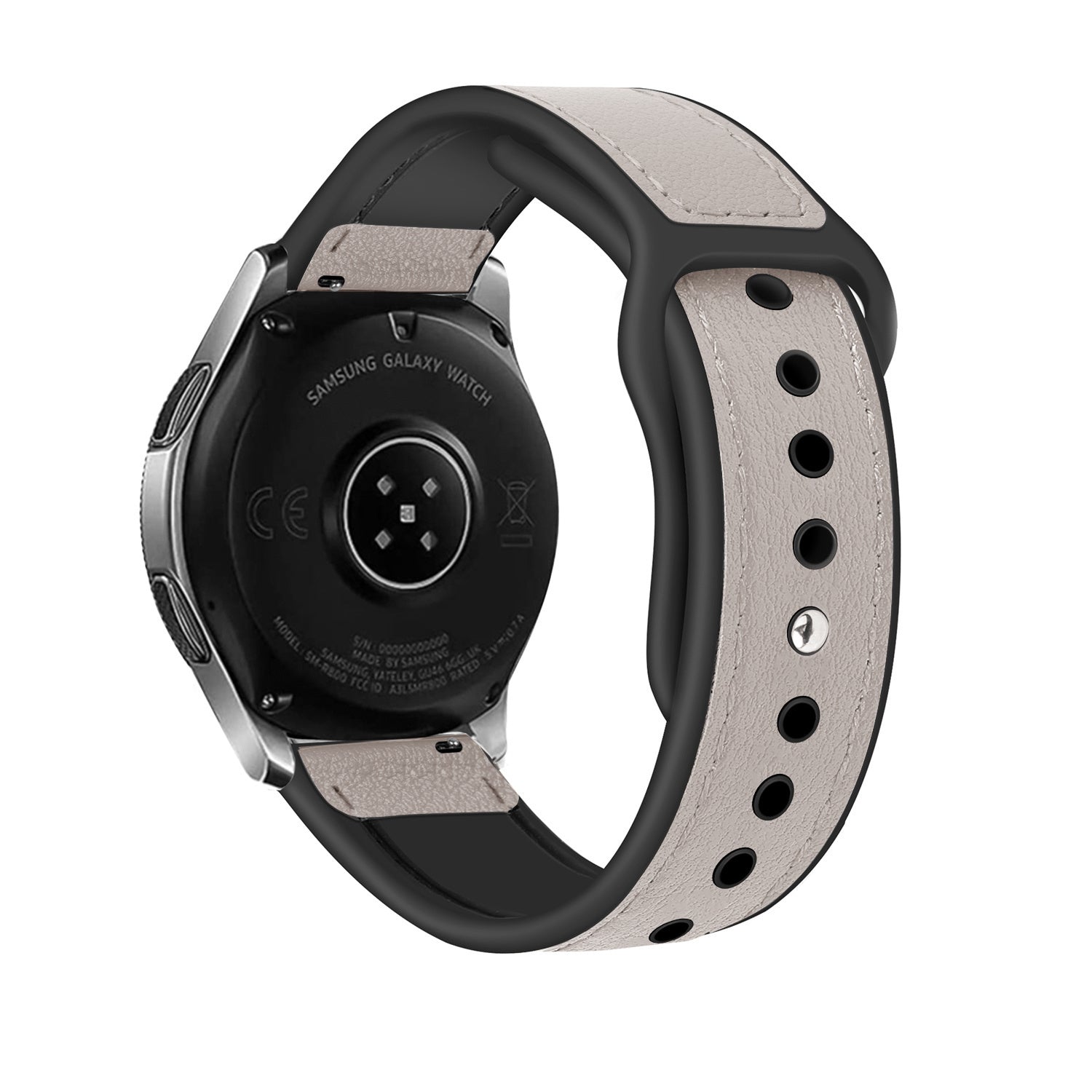 Bracelet hybride en cuir Amazfit Bip 6 (blanc)