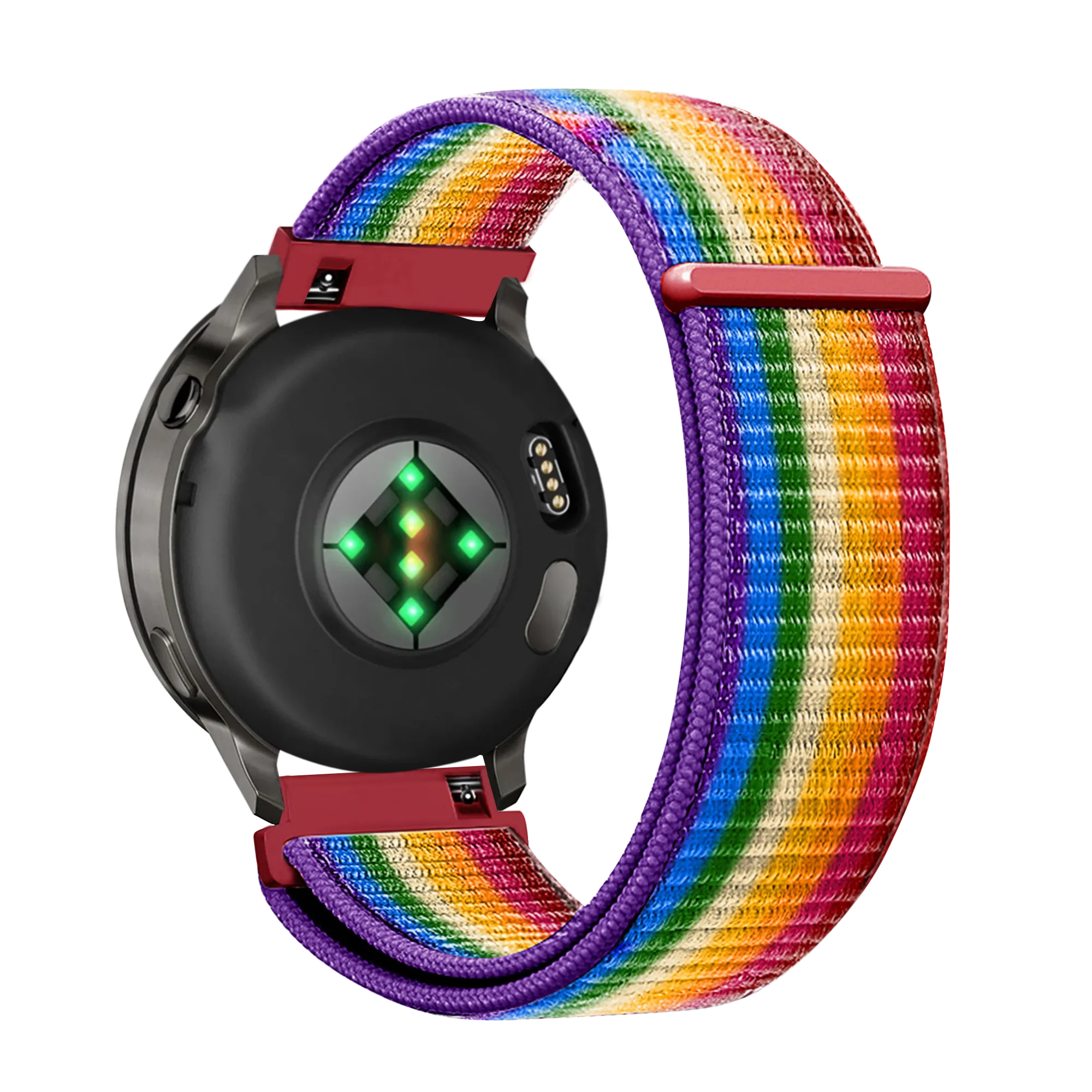 Bandz Bracelet nylon Loop Garmin Forerunner 265s (arc-en-ciel)