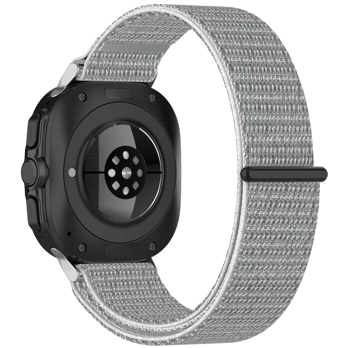 Nylon Strap, seashell, on a watch, 3/4 rear view
