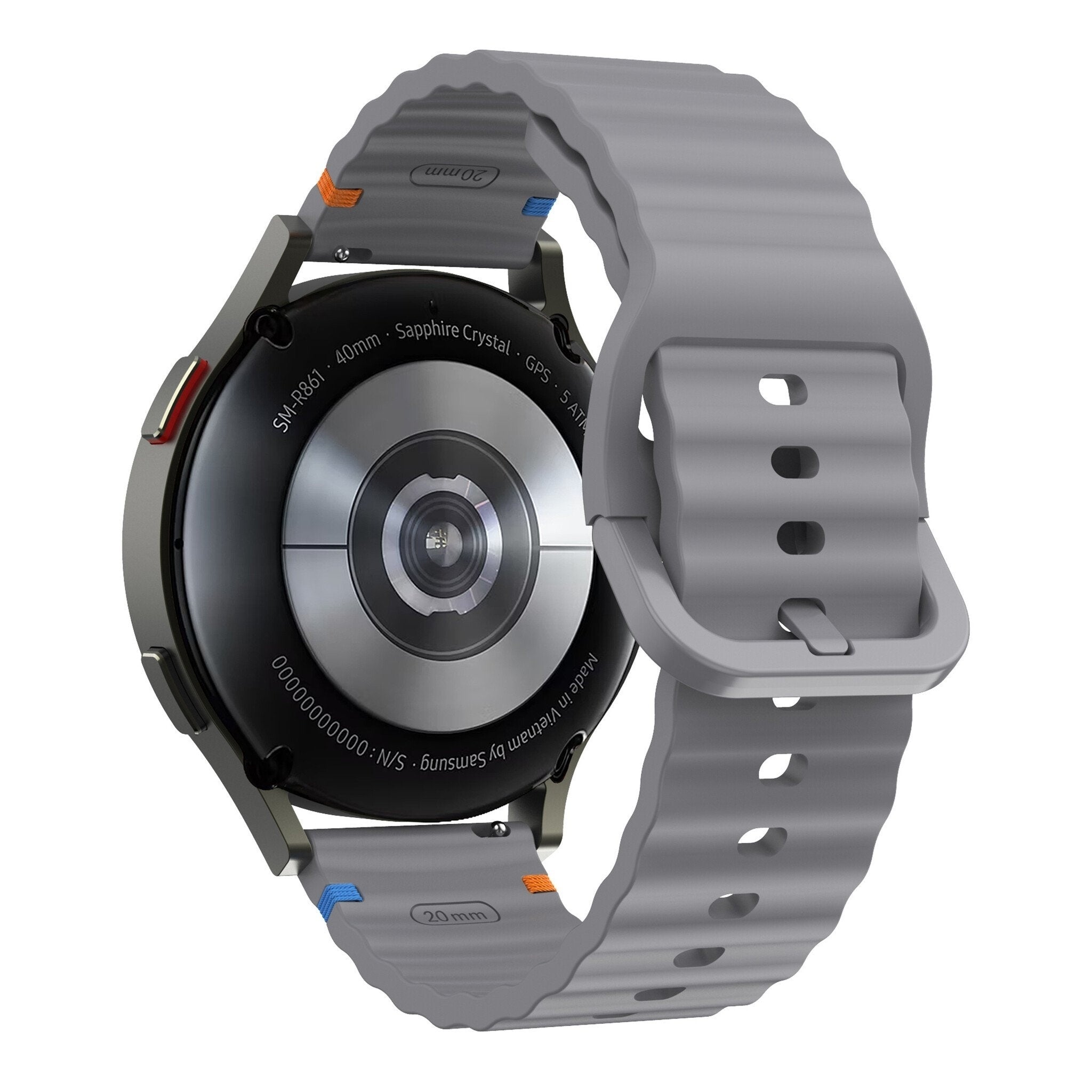 Bracelet silicone ondulé CMF Watch Pro 3 (gris foncé)