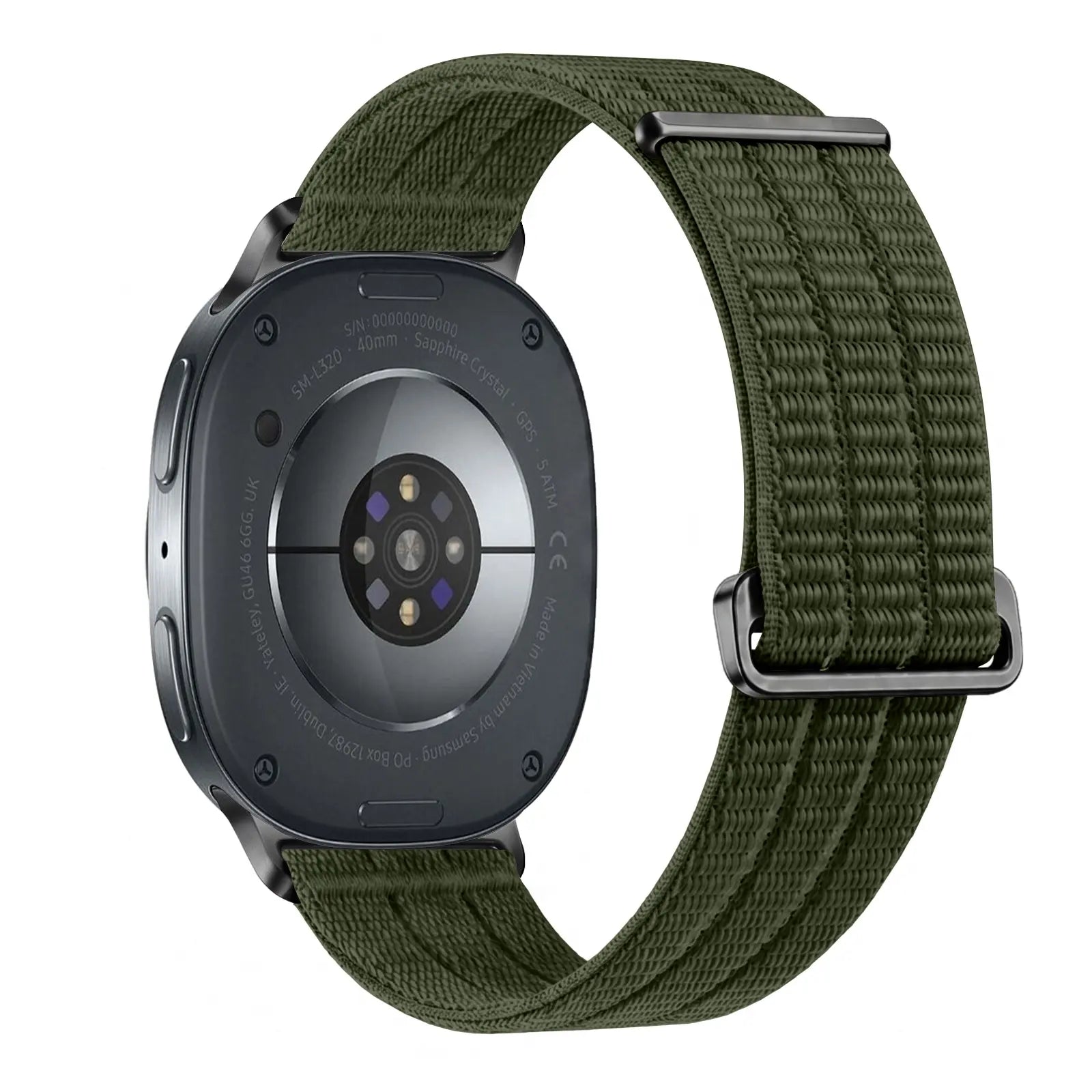 Bracelet nylon air Samsung Galaxy Watch 8 - 40mm (vert foncé)