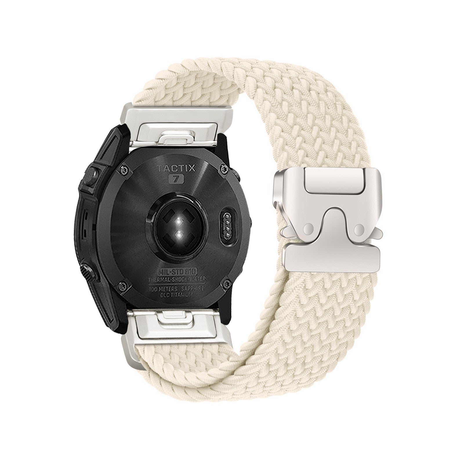 Bracelet tressé boucle en P Garmin Fenix 5s (lumière stellaire)